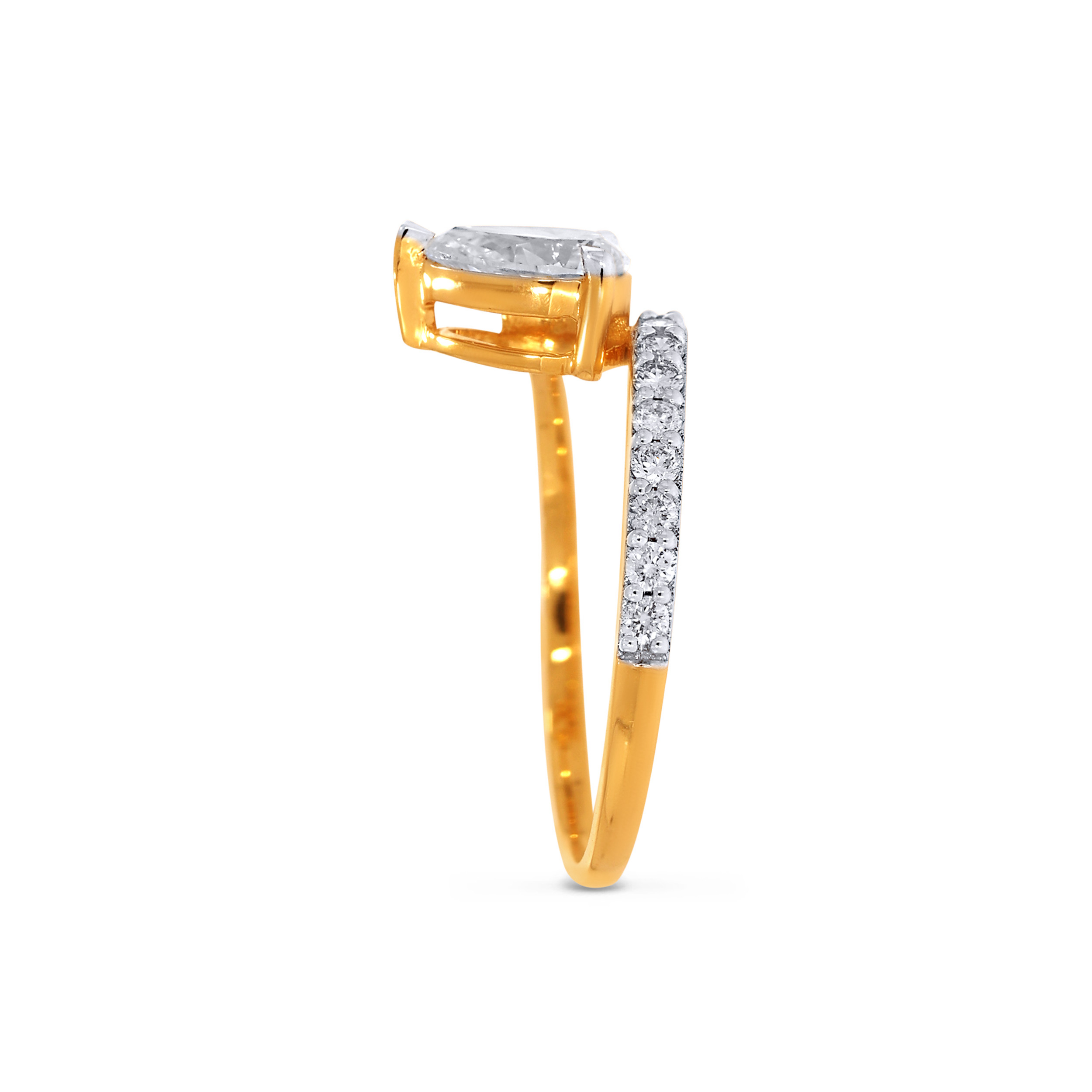 18K Yellow Gold Solitaire Ring-DLR-D000770013 - Senco Gold and Diamonds