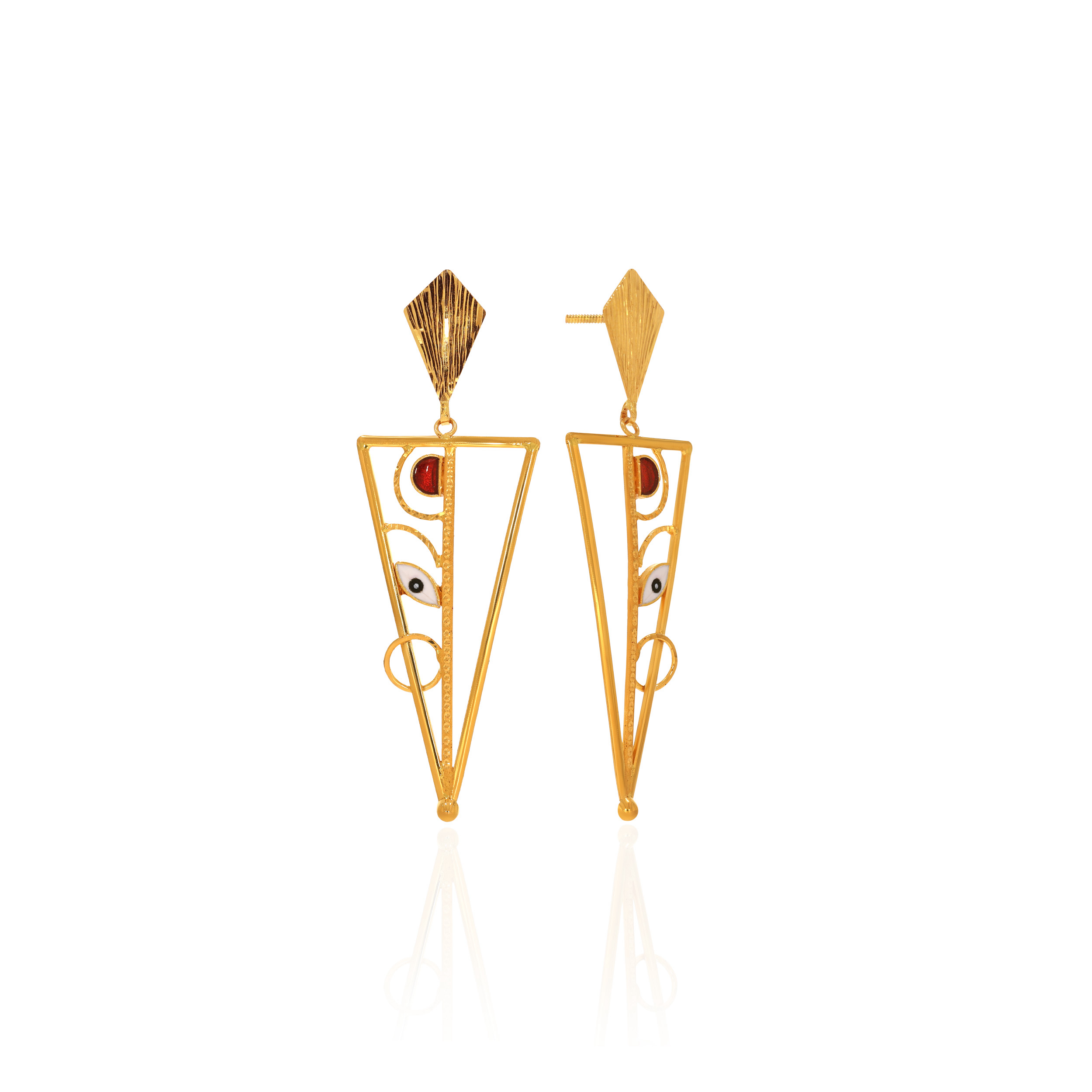 22K Yellow Gold Drop Earrings GP-D000782692 - Senco Gold and Diamonds