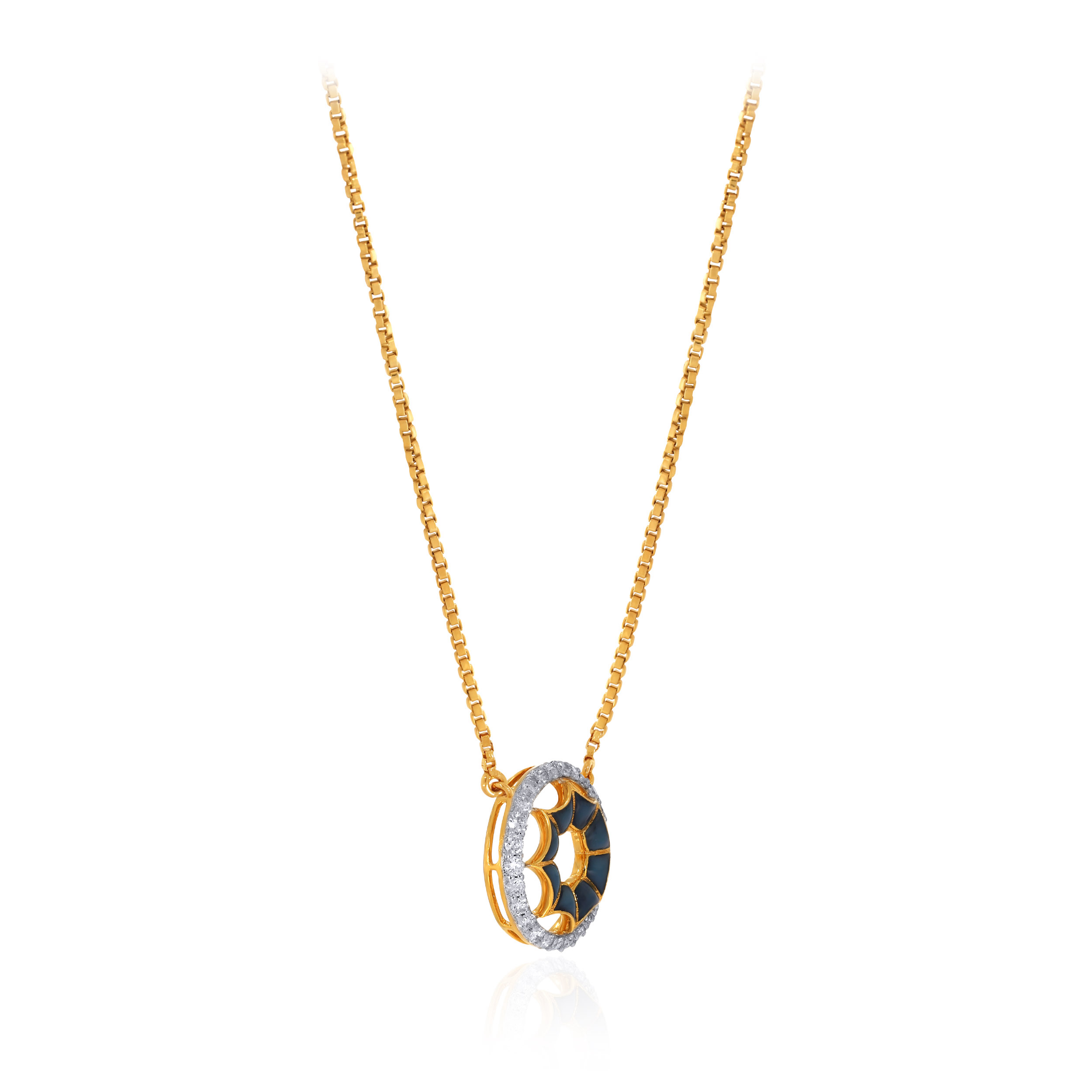 Star-Inspired Diamond Chain Pendant - Senco Gold and Diamonds