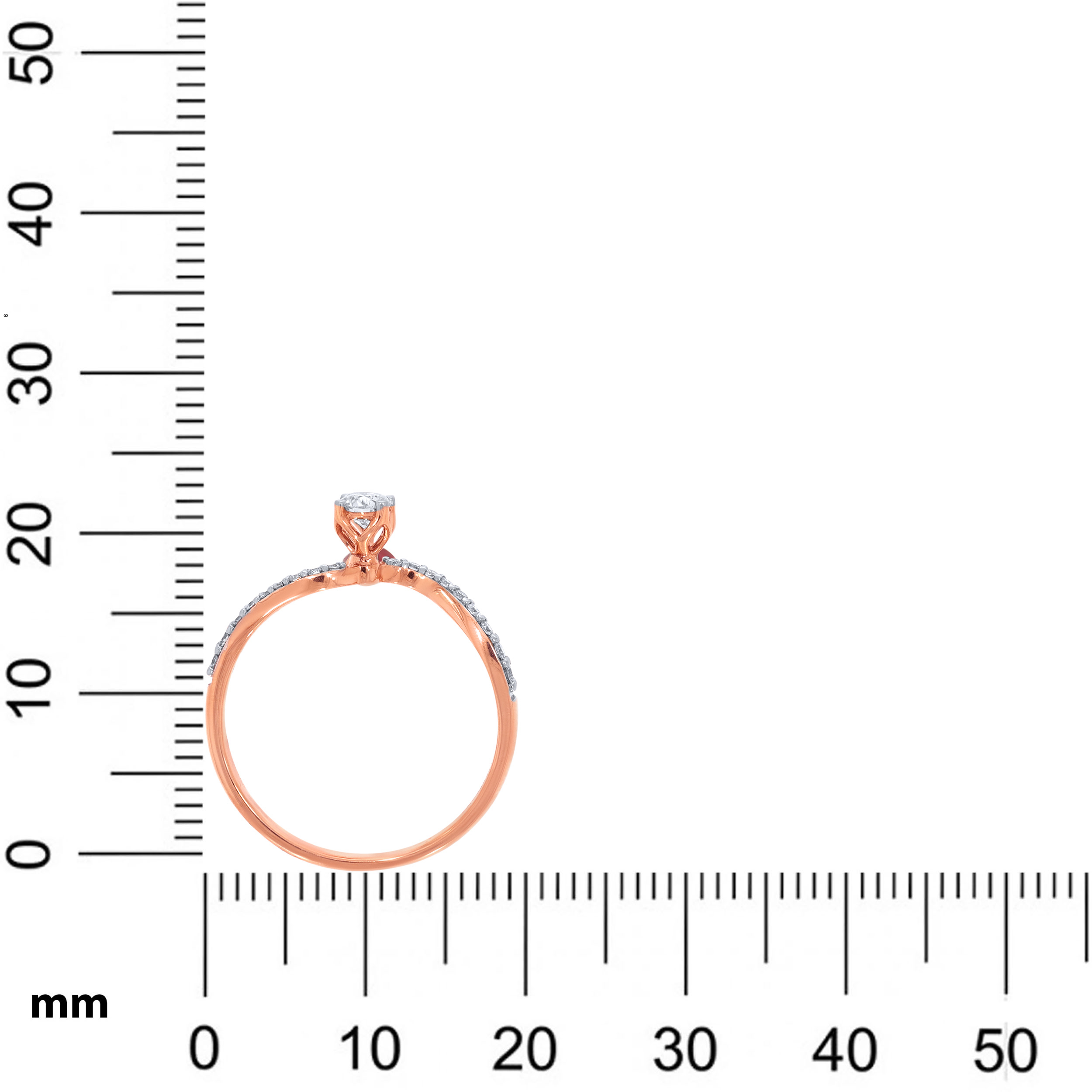 18K Rose Gold Diamond Ring-DLR-D000754604 - Senco Gold and Diamonds