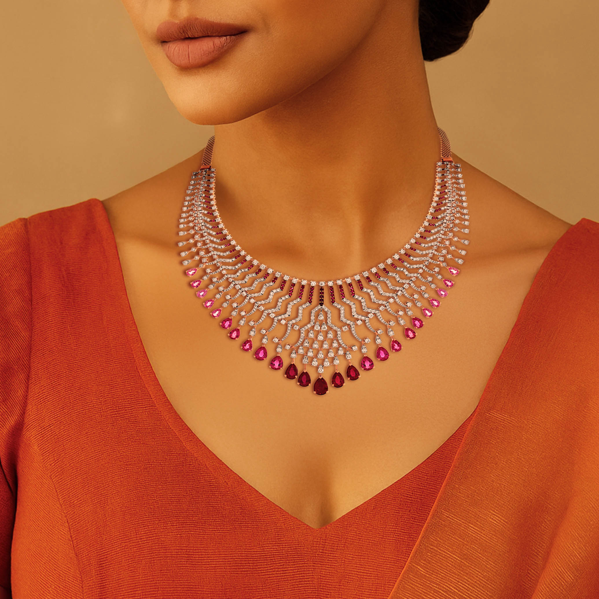 Venetian Rouge Diamond Necklace - Senco Gold and Diamonds