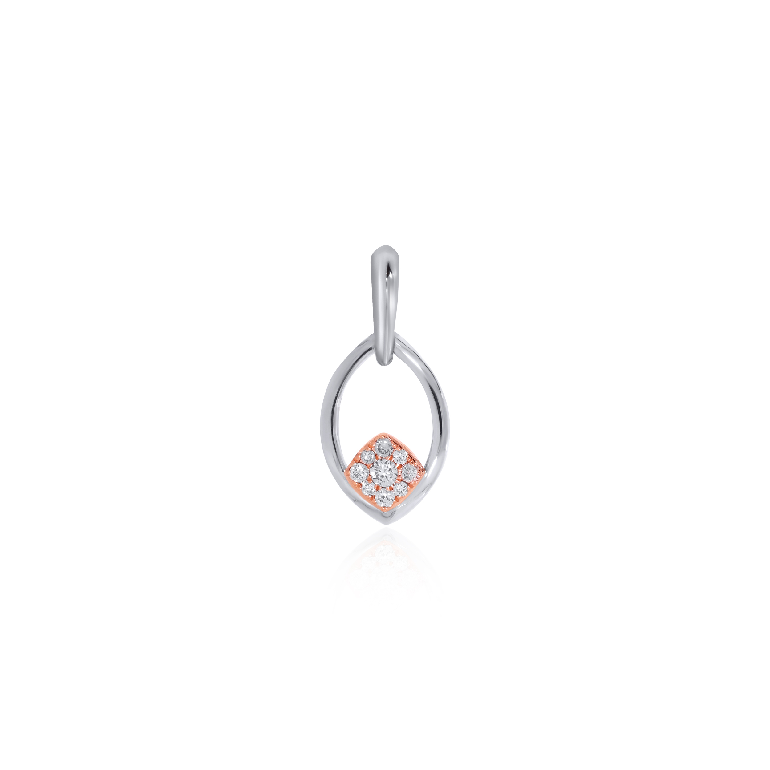 Whispering Petal Platinum Diamond Pendant - Senco Gold and Diamonds