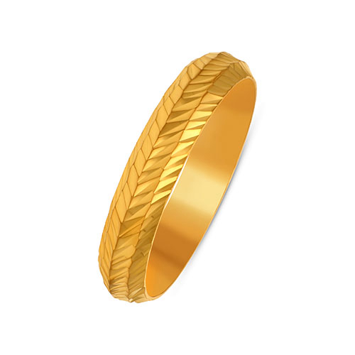 Grain Edge Men's Gold Band - Senco Gold and Diamonds