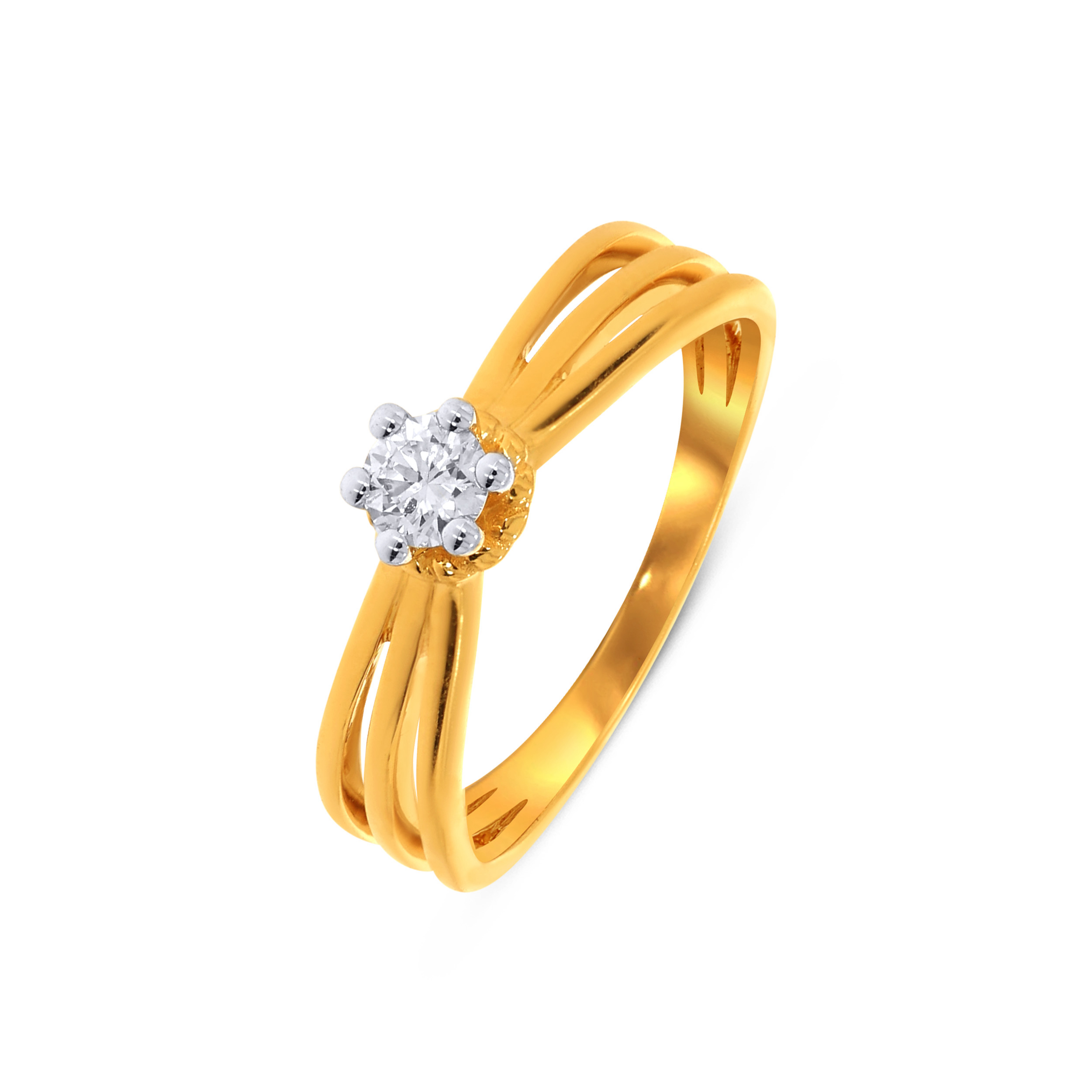 18K Yellow Gold Solitaire Ring-DLR-D000731756 - Senco Gold and Diamonds