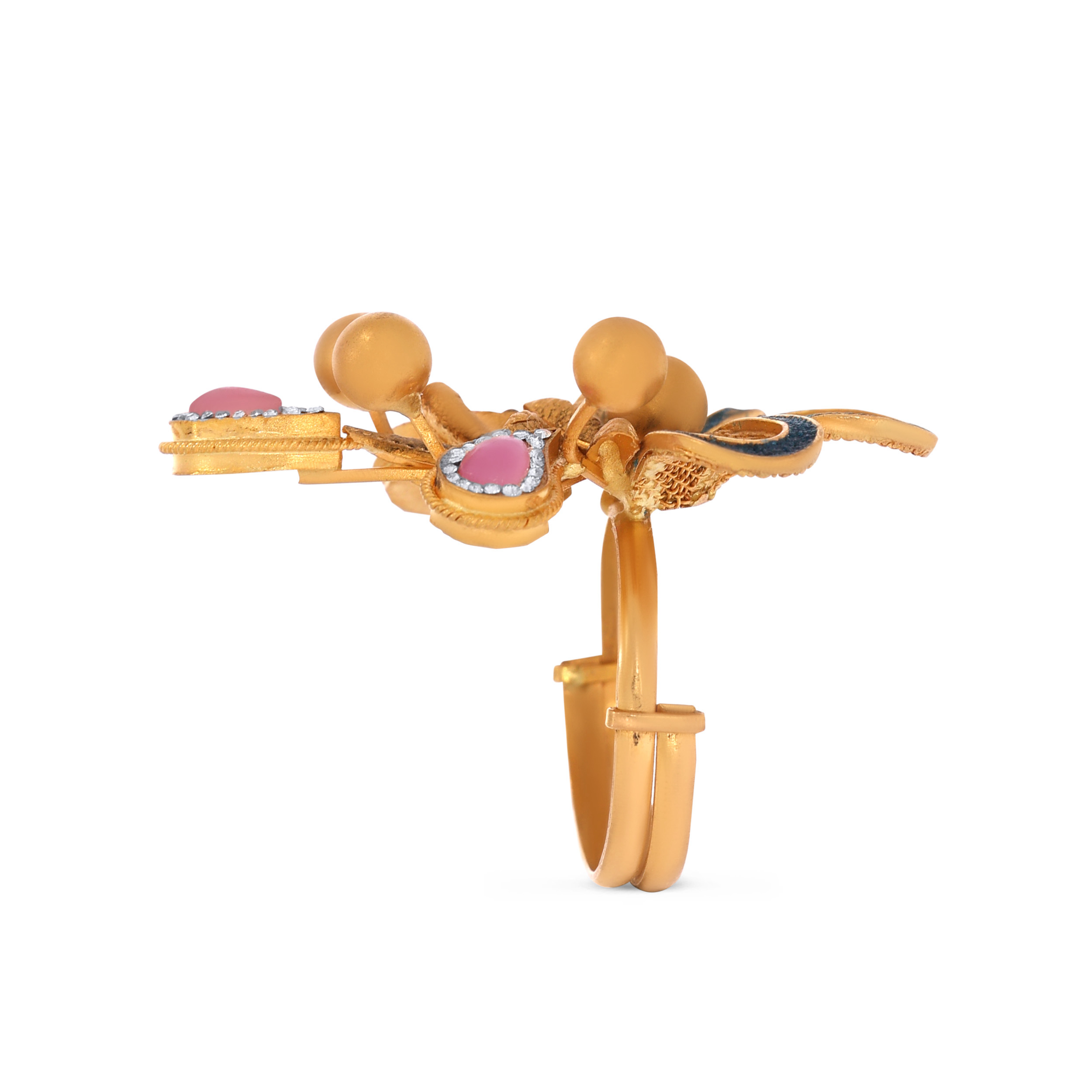 22K Yellow Gold Kundan Ring-GLR-D000765117 - Senco Gold and Diamonds