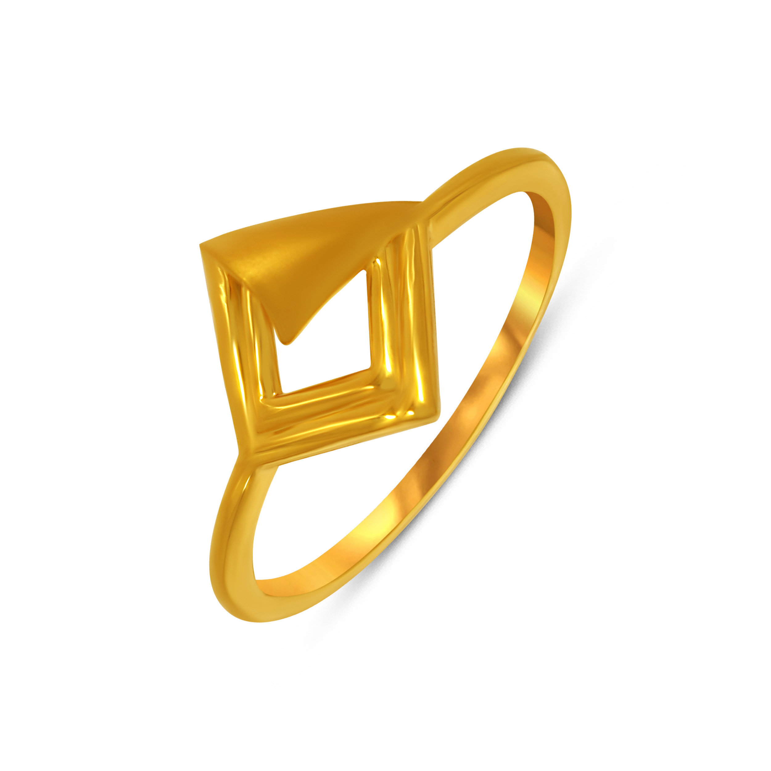 Geometric Glide Gold Ring - Senco Gold and Diamonds