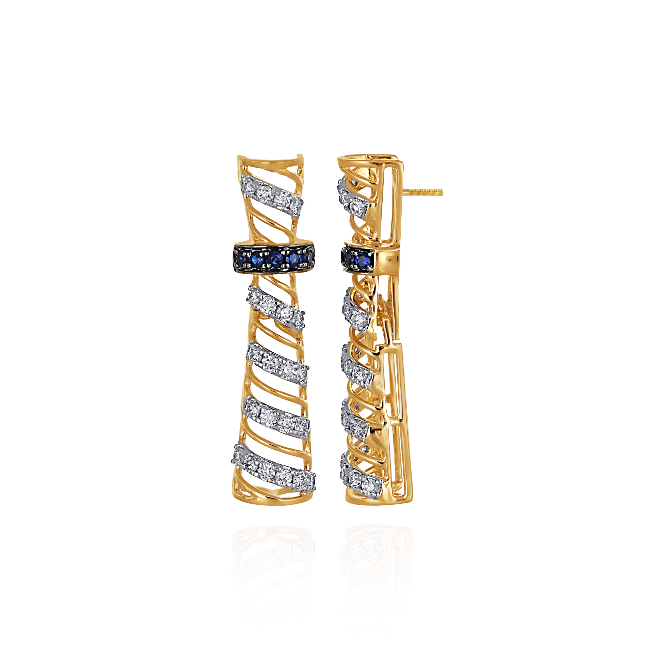 Azure Embrace Diamond Drop Earrings - Senco Gold and Diamonds