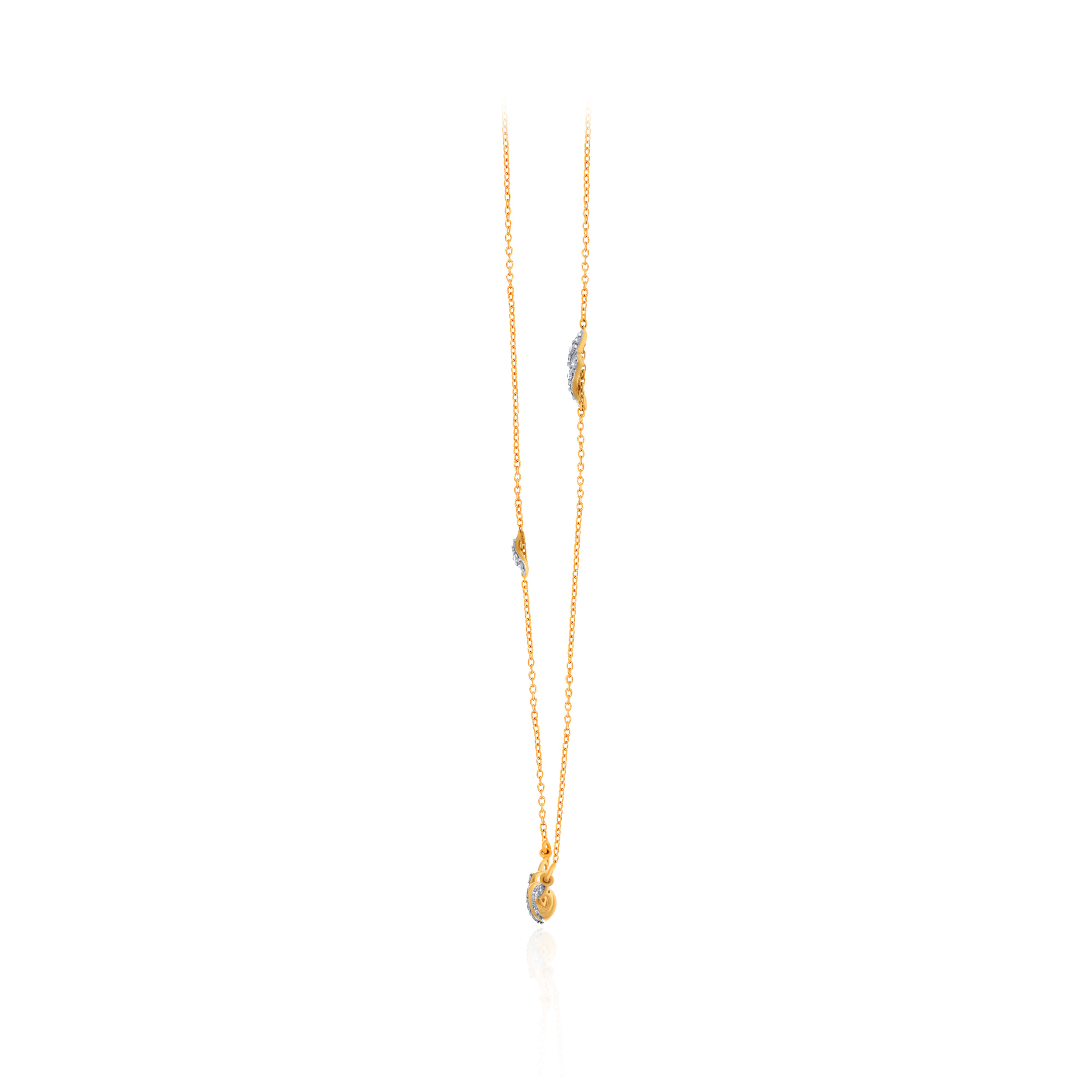 Sleek Whirl Diamond Chain Pendant - Senco Gold and Diamonds