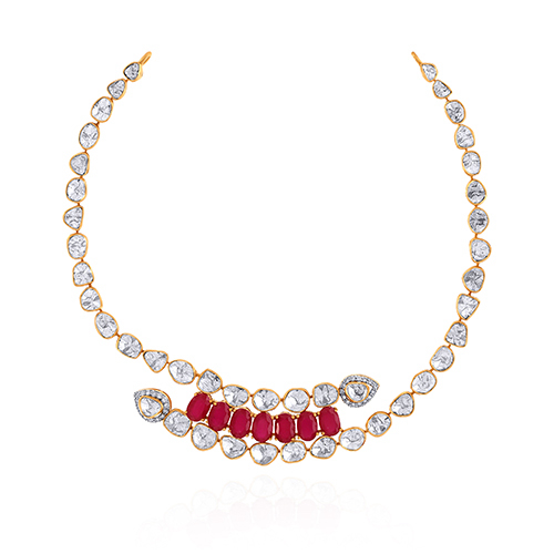 Asymmetric Radiance Diamond Necklace - Senco Gold and Diamonds