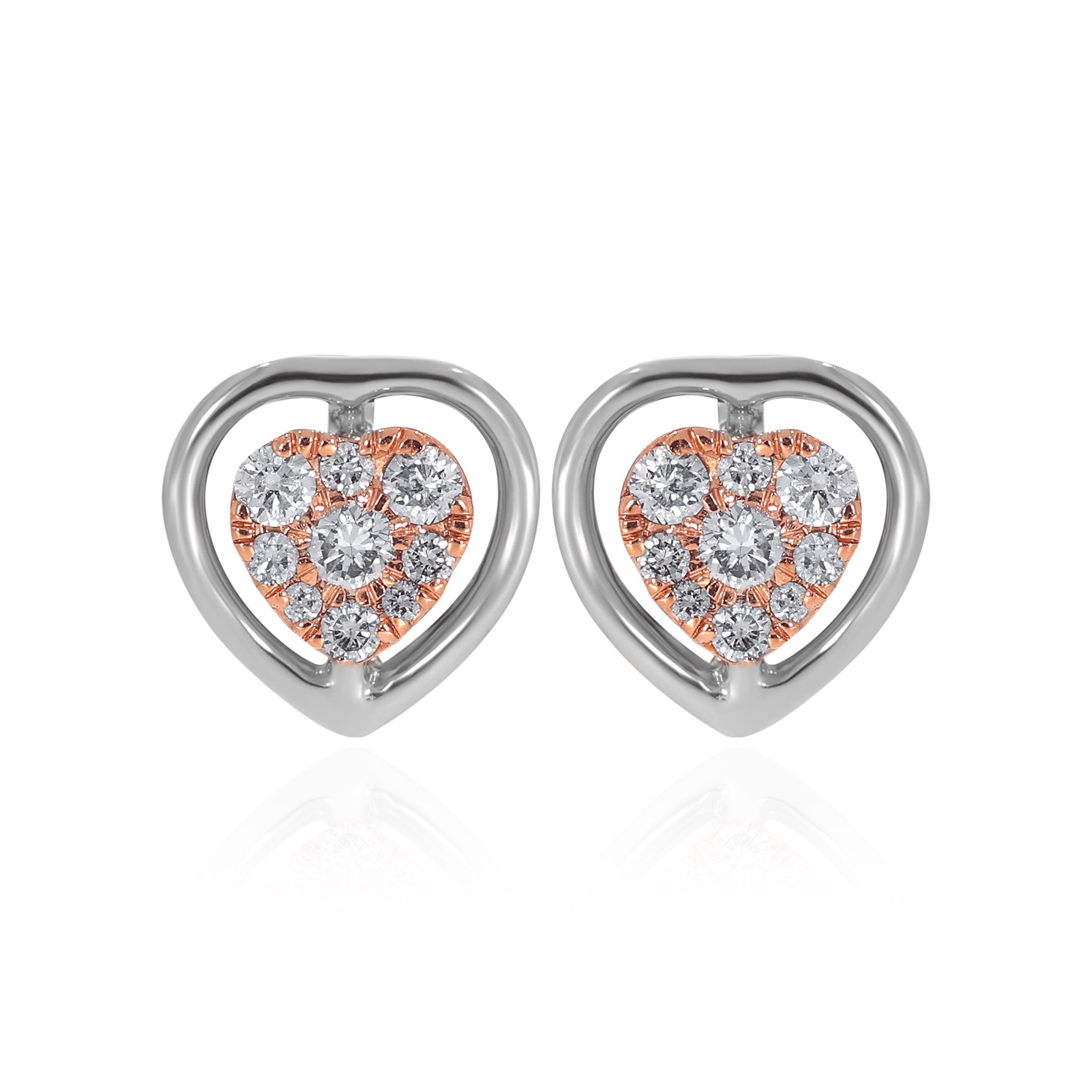 Modern Romance Platinum Earrings - Senco Gold and Diamonds