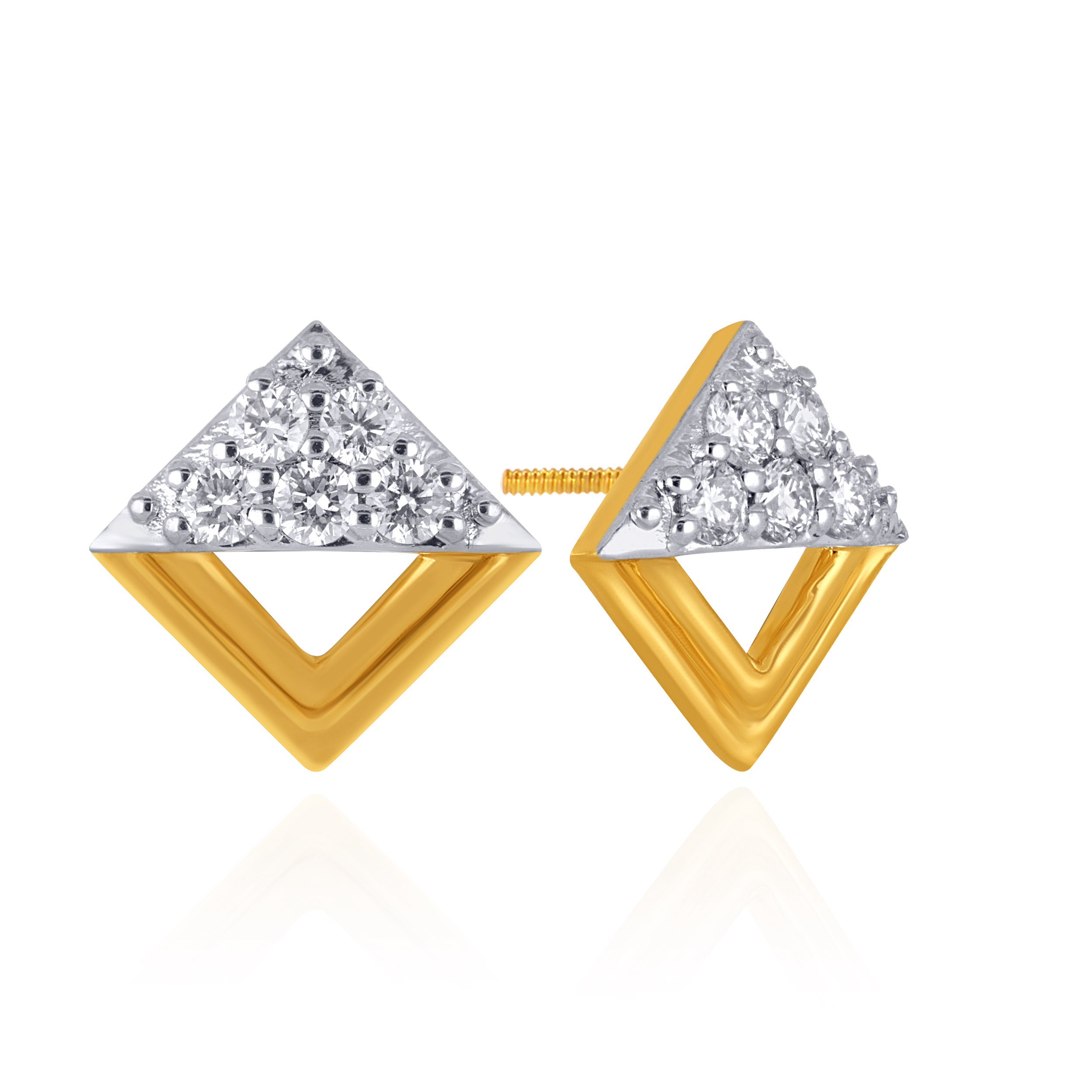 Geometric Grace Diamond Studs - Senco Gold and Diamonds