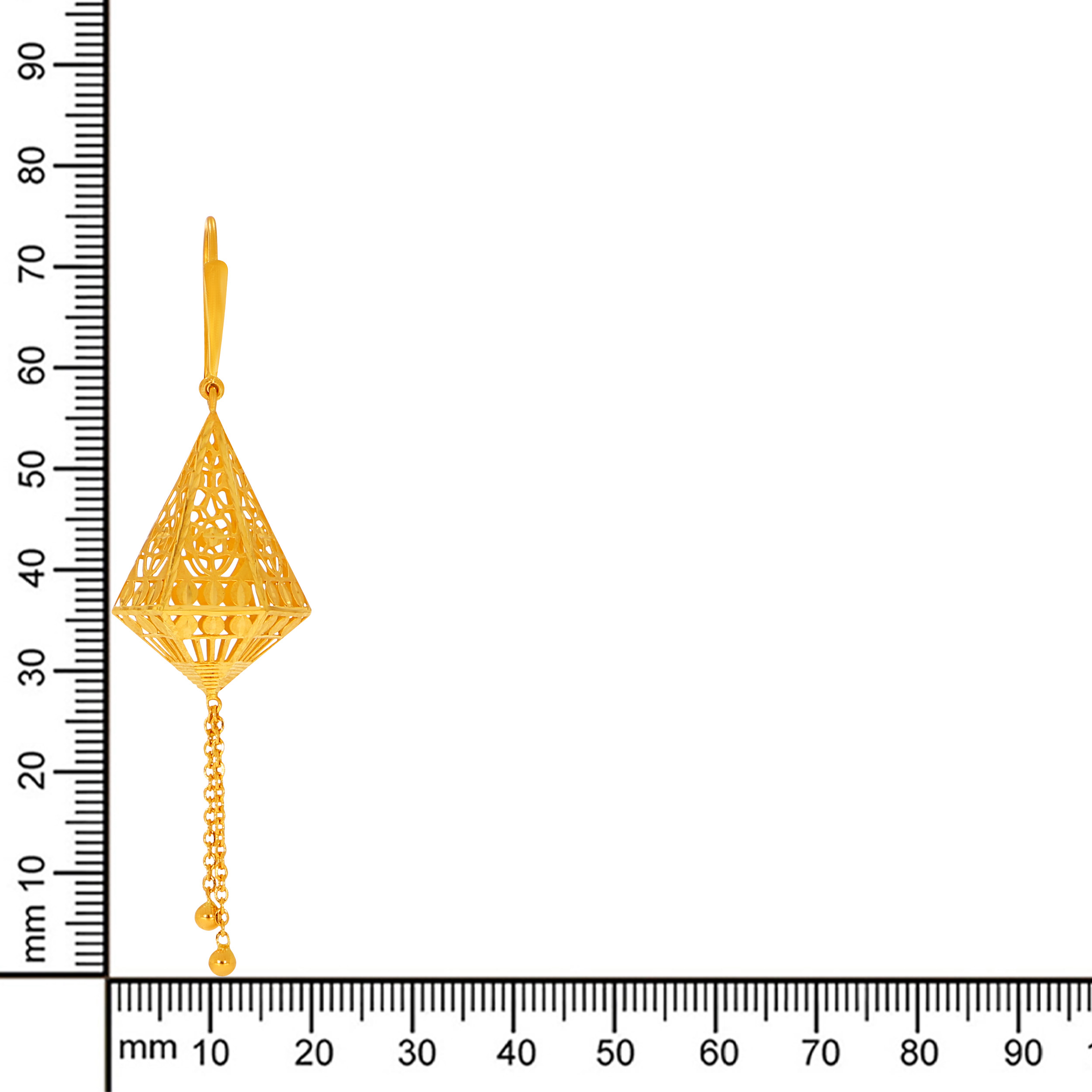 22K Yellow Gold Drop Earrings - GJ-SAD0001283 - Senco Gold and Diamonds