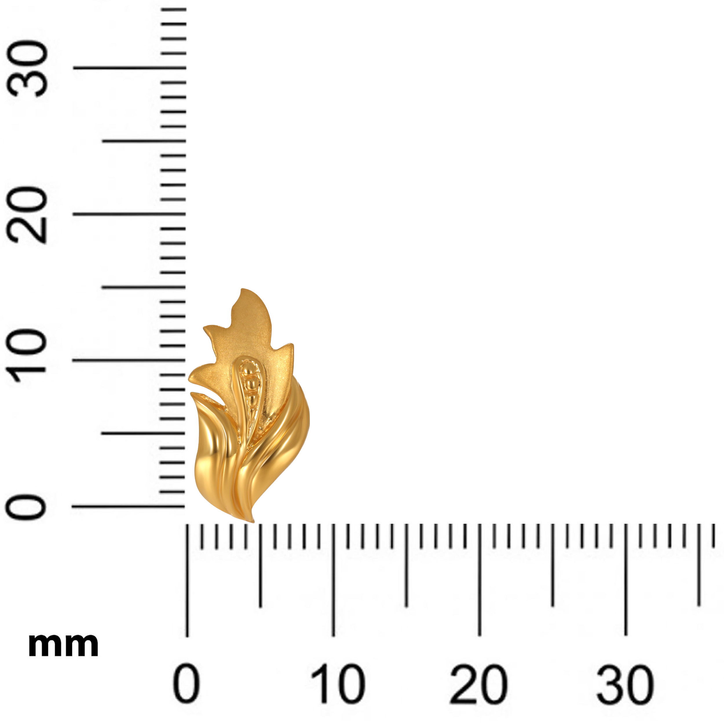 Leaf Harmony Gold Studs - Senco Gold and Diamonds
