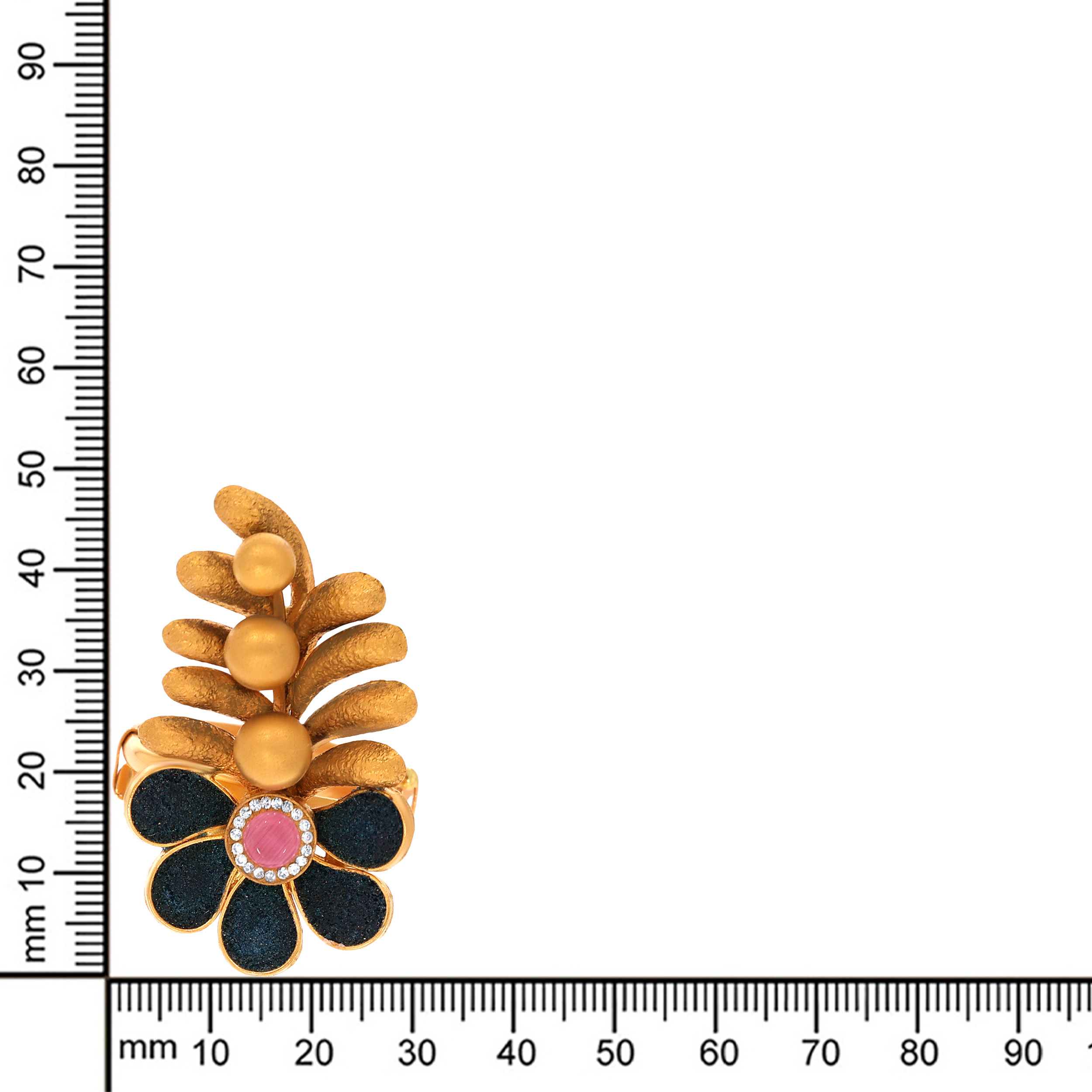 22K Yellow Gold Kundan Ring-GLR-D000765125 - Senco Gold and Diamonds