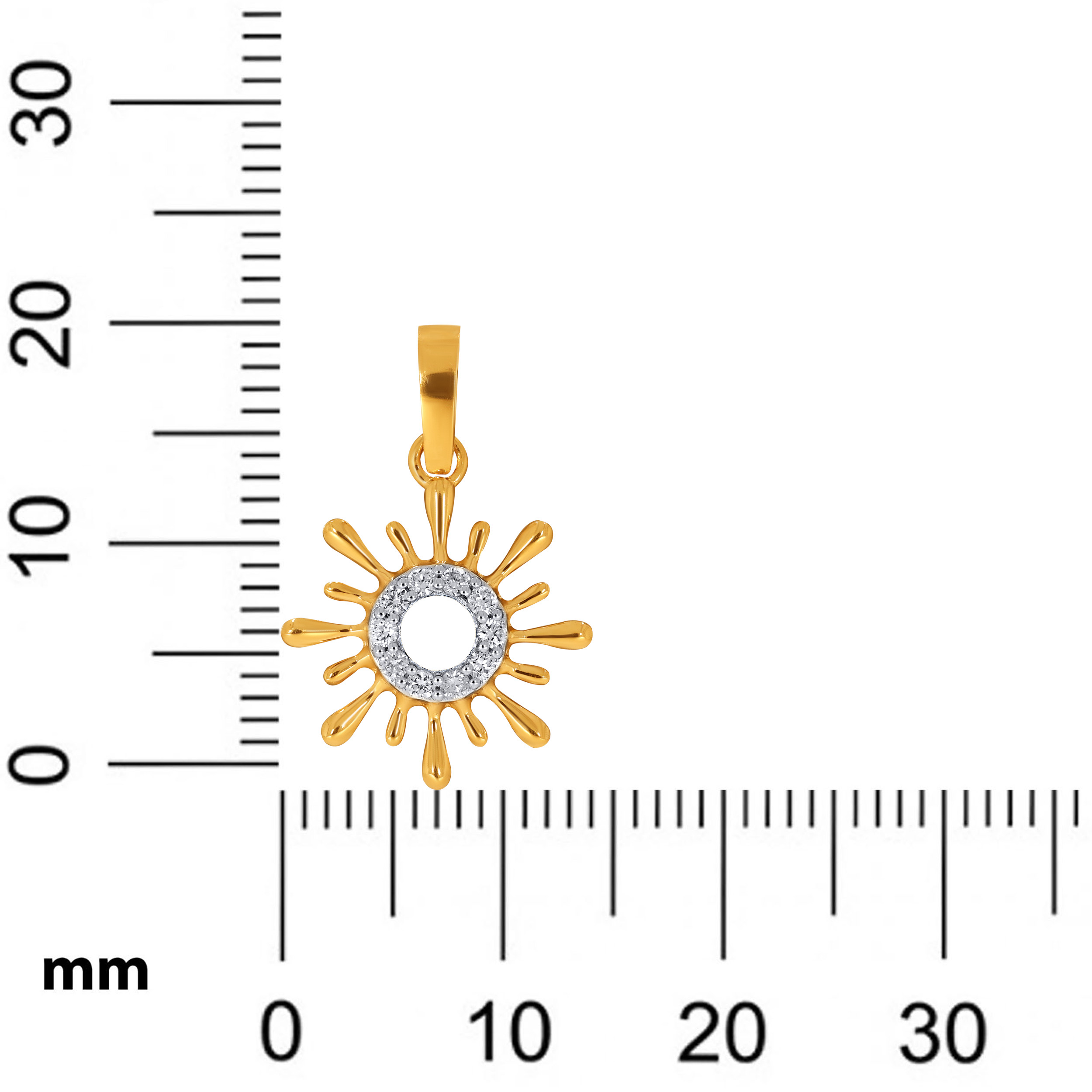 14K Yellow Gold Kids Diamond Pendant-DPN-D000790195 - Senco Gold and Diamonds