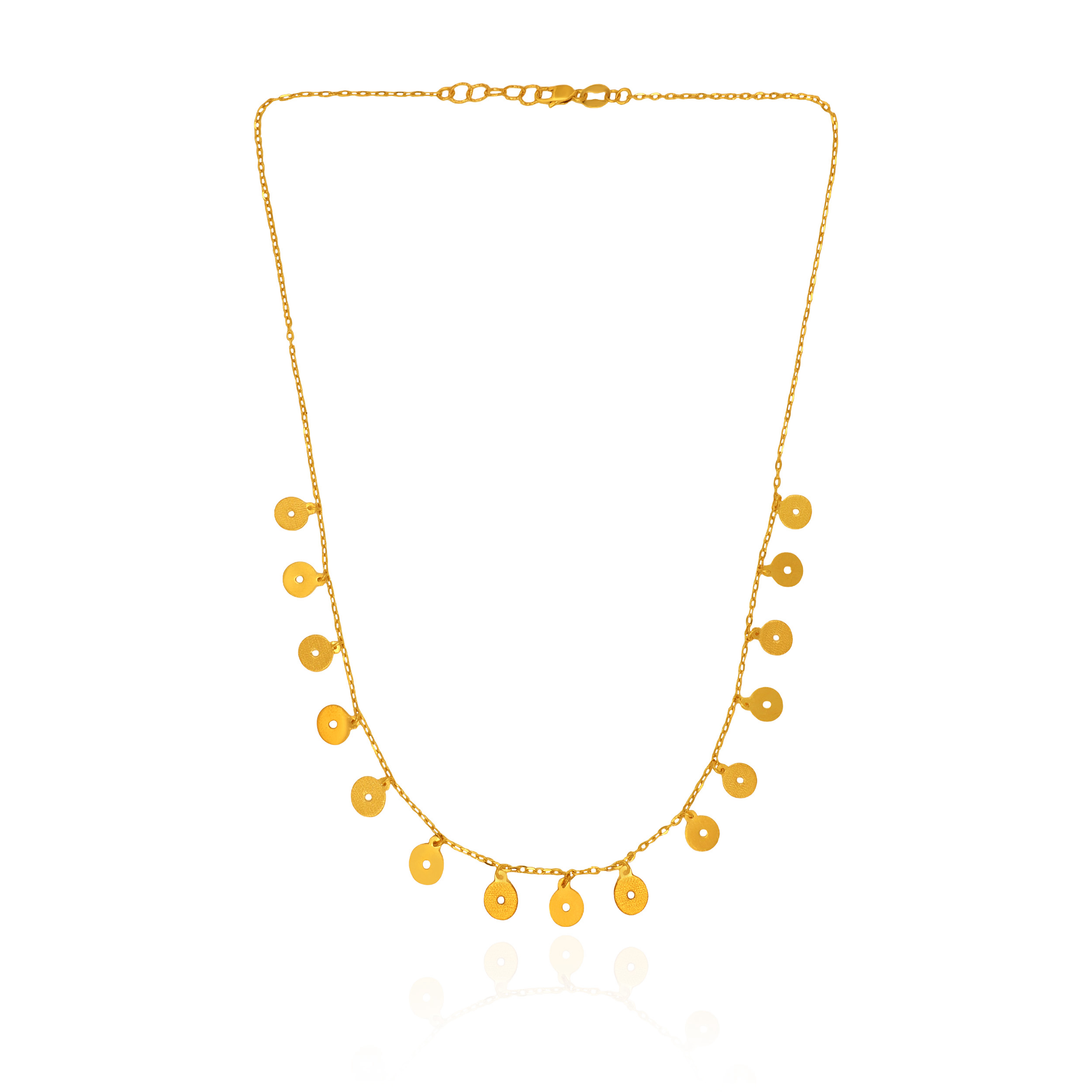 Twilight Discs Gold Chain - Senco Gold and Diamonds