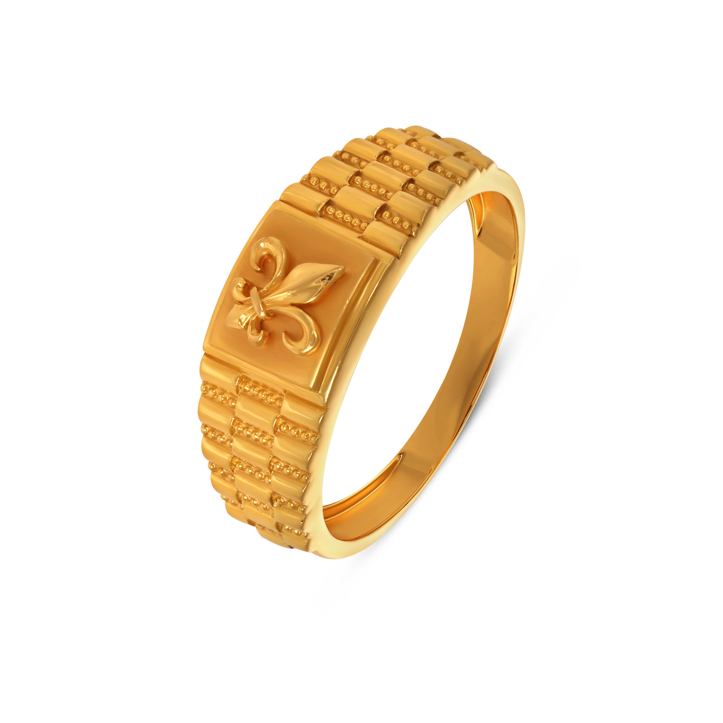 Charming Textured Men's Gold Ring - Senco Gold and Diamonds