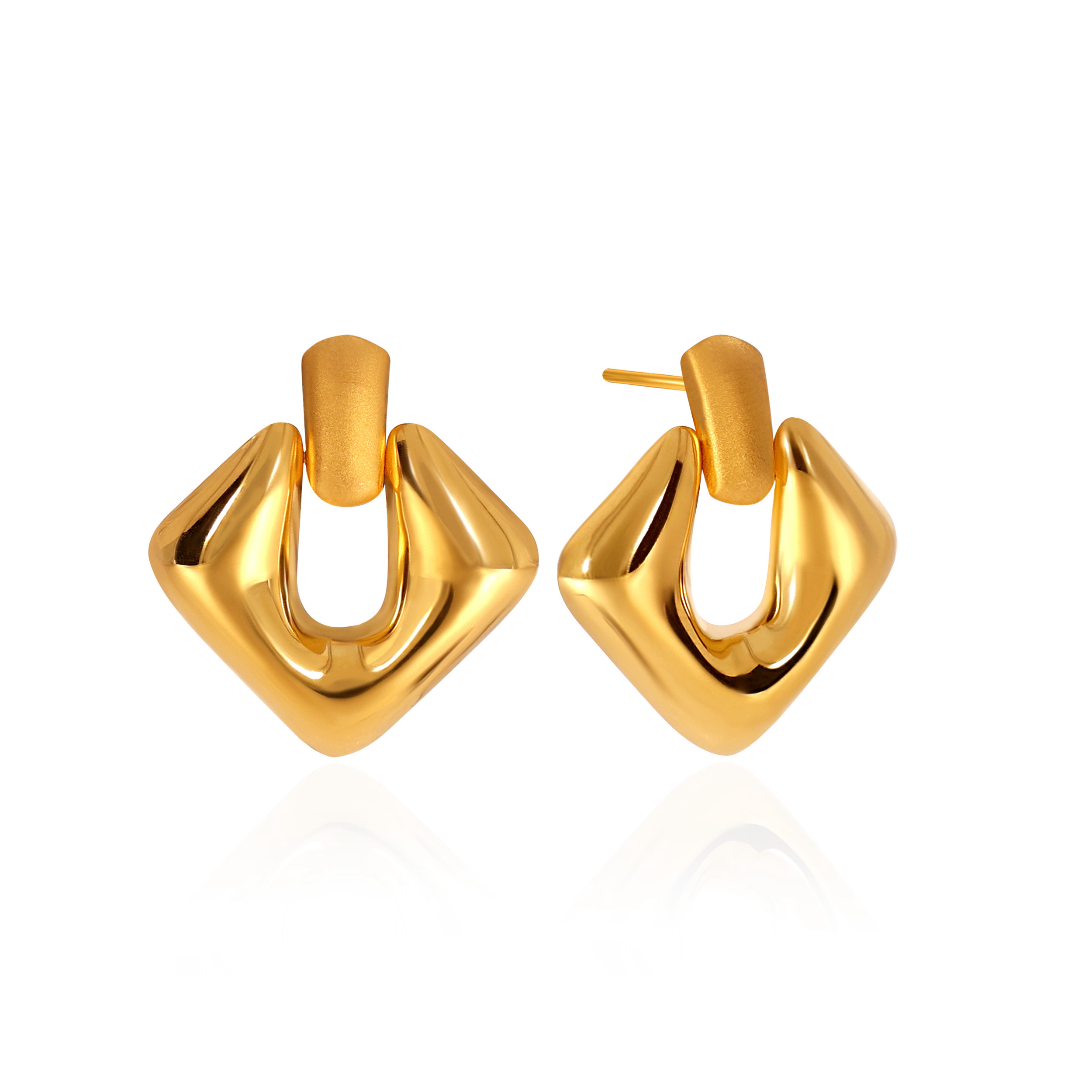 Minimalist Allure Gold Studs - Senco Gold and Diamonds