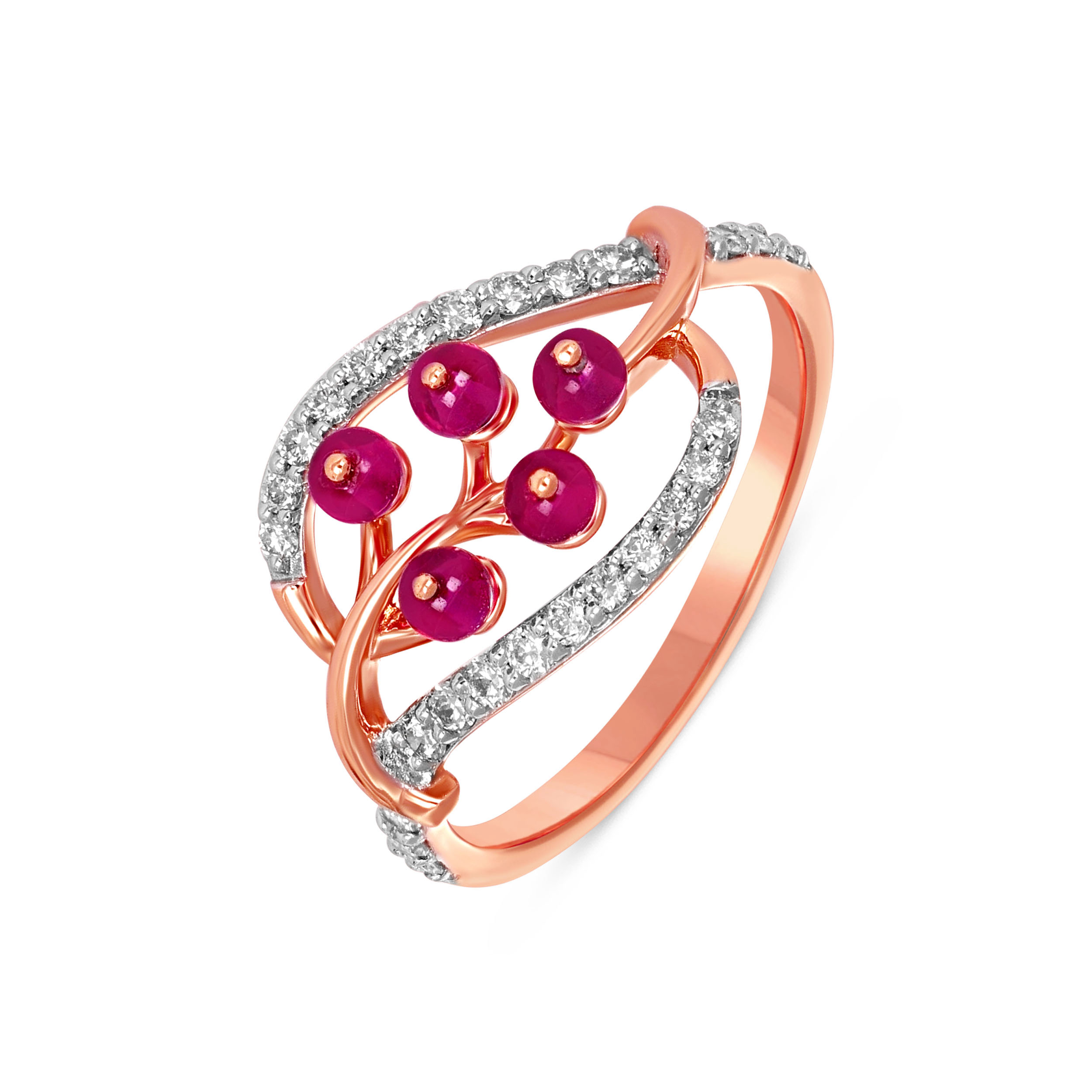 Delicate Berry Cluster Diamond Ring - Senco Gold and Diamonds