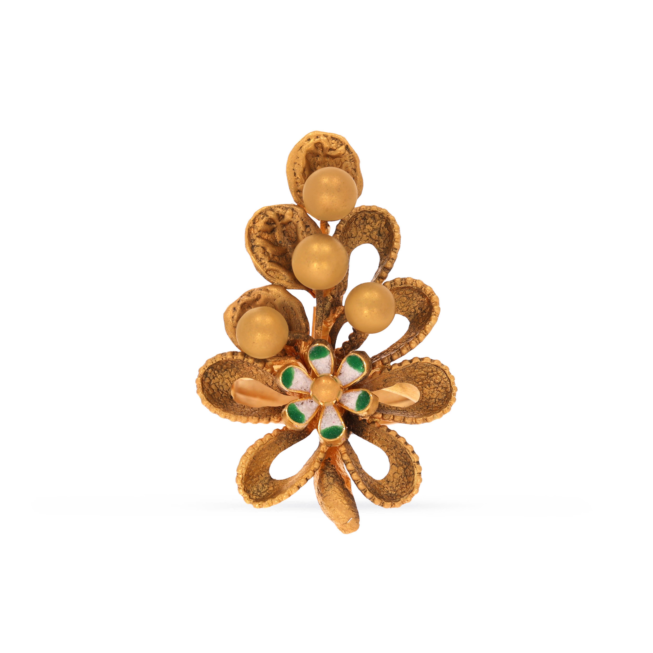 22K Yellow Gold Kundan Ring-GLR-D000765122 - Senco Gold and Diamonds