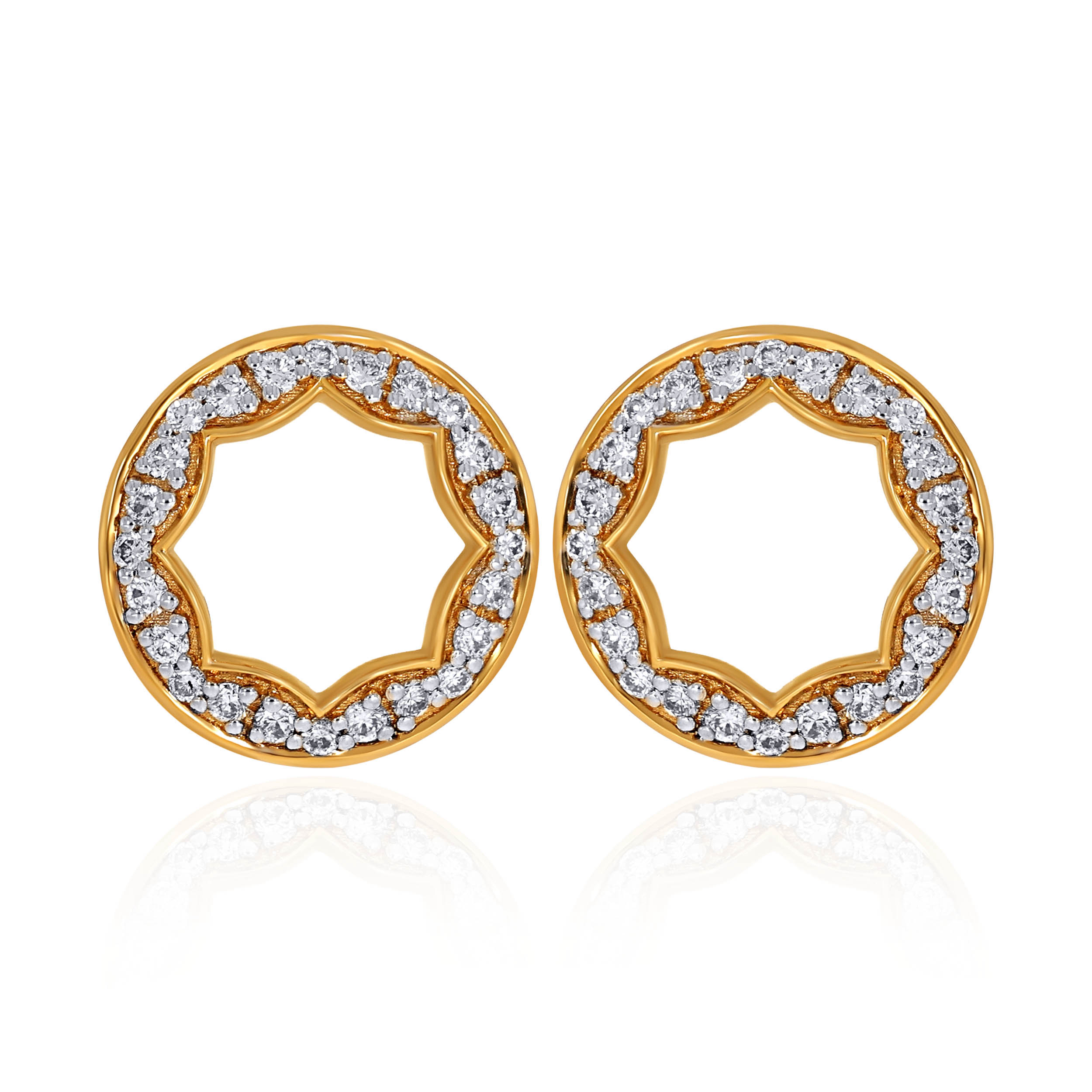 Cirlce Of Light Diamond Studs - Senco Gold and Diamonds