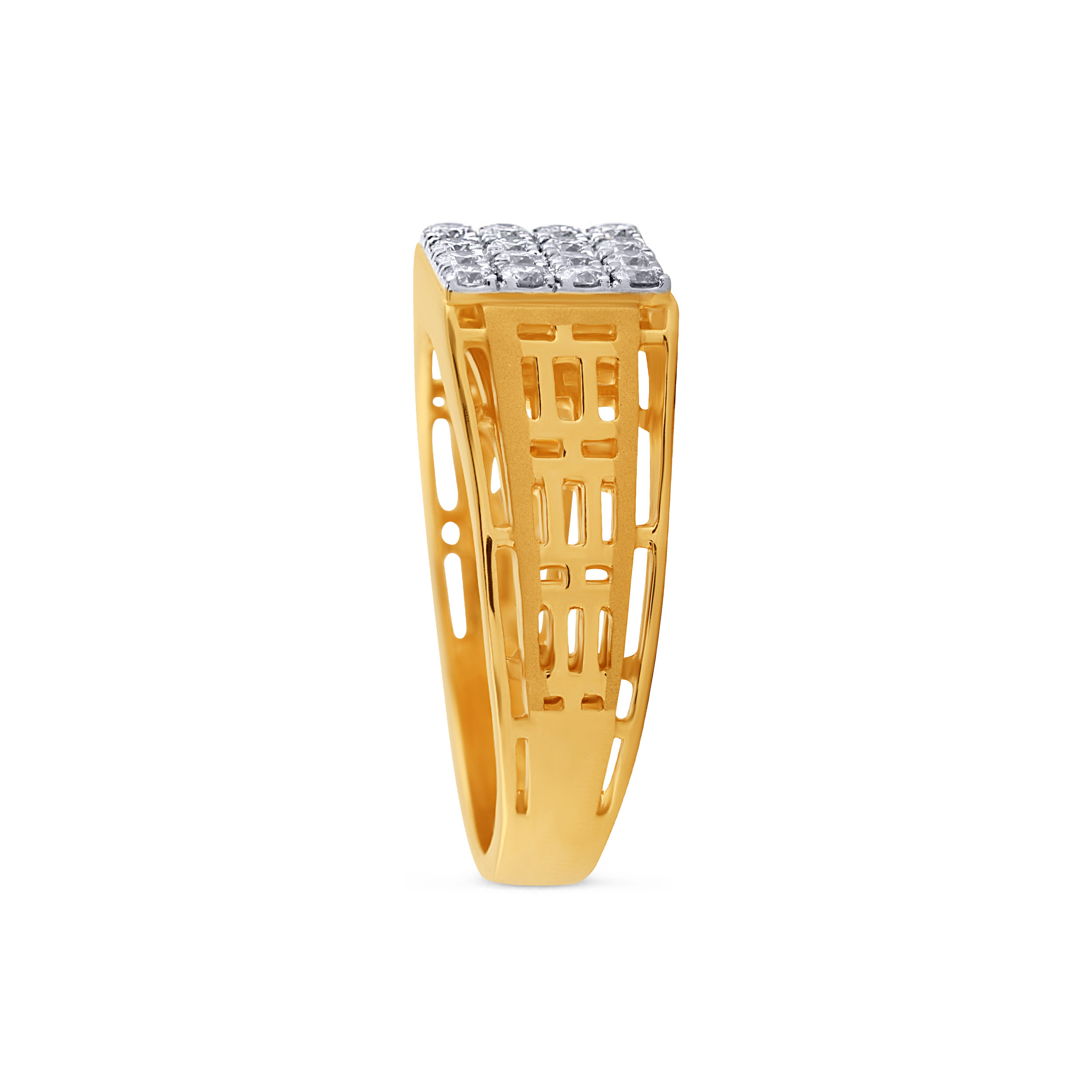 Regal Square Cluster Men's Diamond Ring - Senco Gold and Diamonds