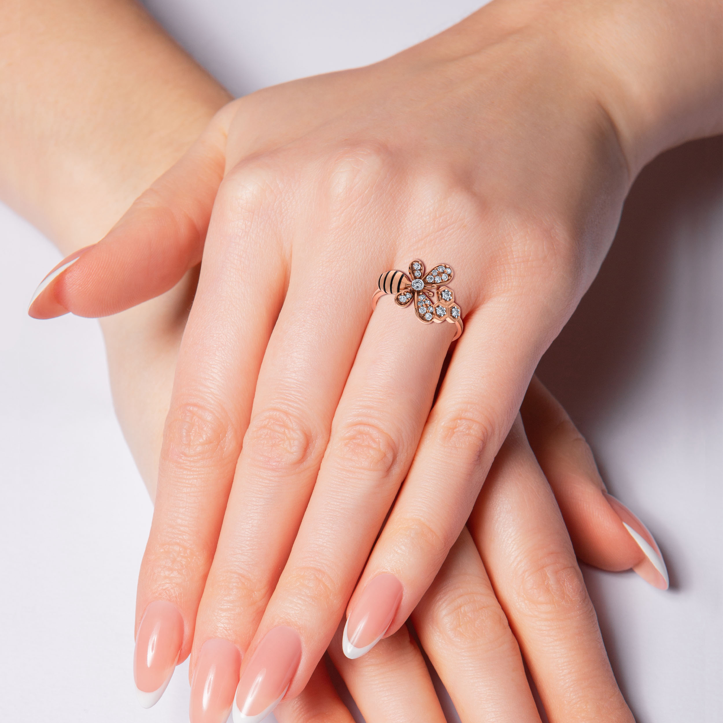 Rosy Queenbee Diamond Ring - Senco Gold and Diamonds