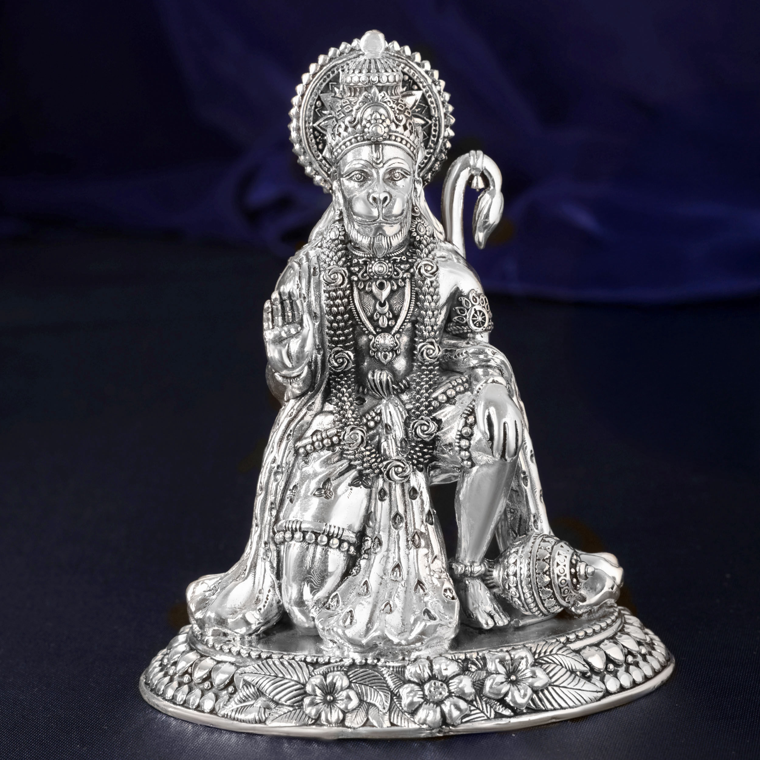 Sacred Silver Hanuman Idol - Senco Gold and Diamonds