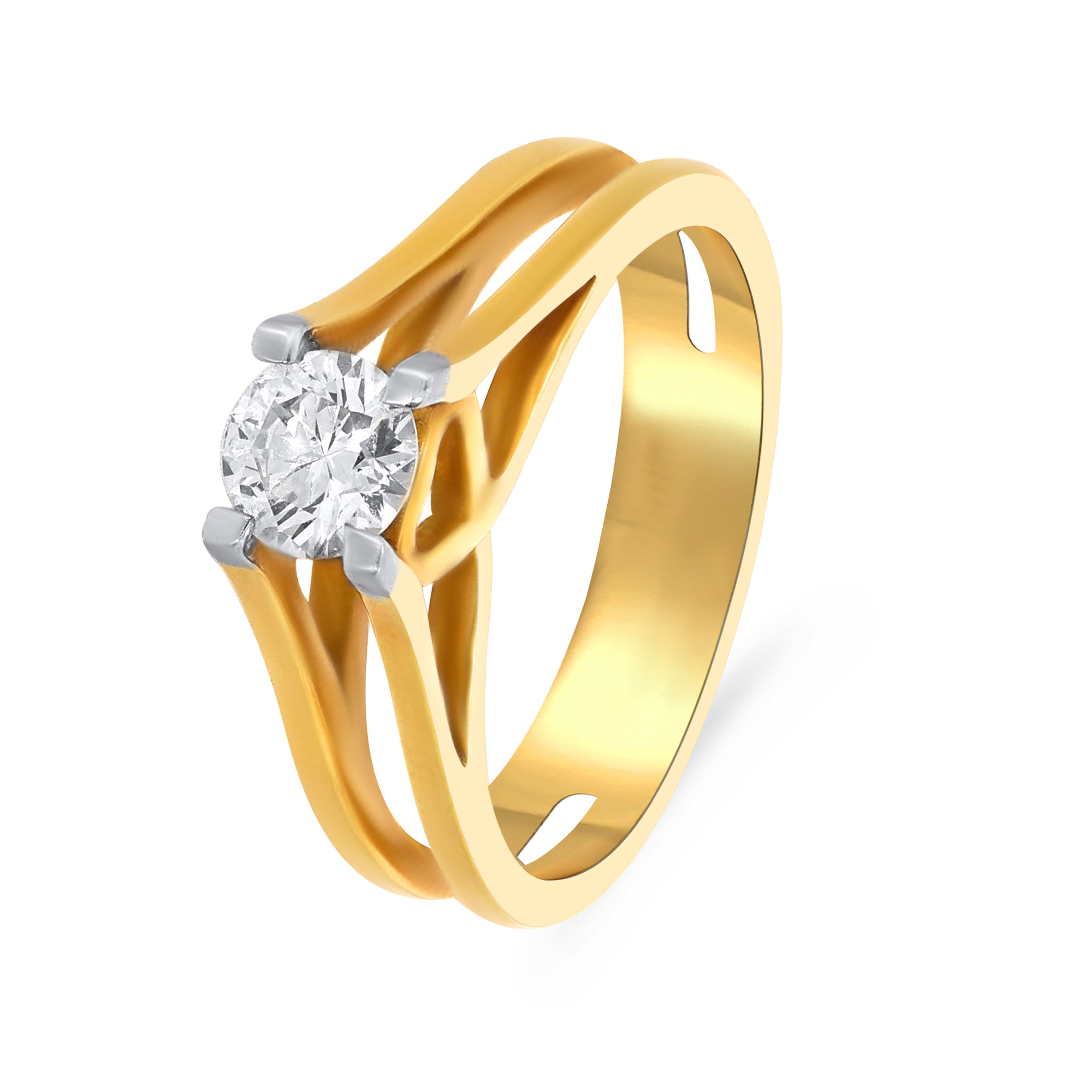 Elevated Glint Solitaire Ring - Senco Gold and Diamonds