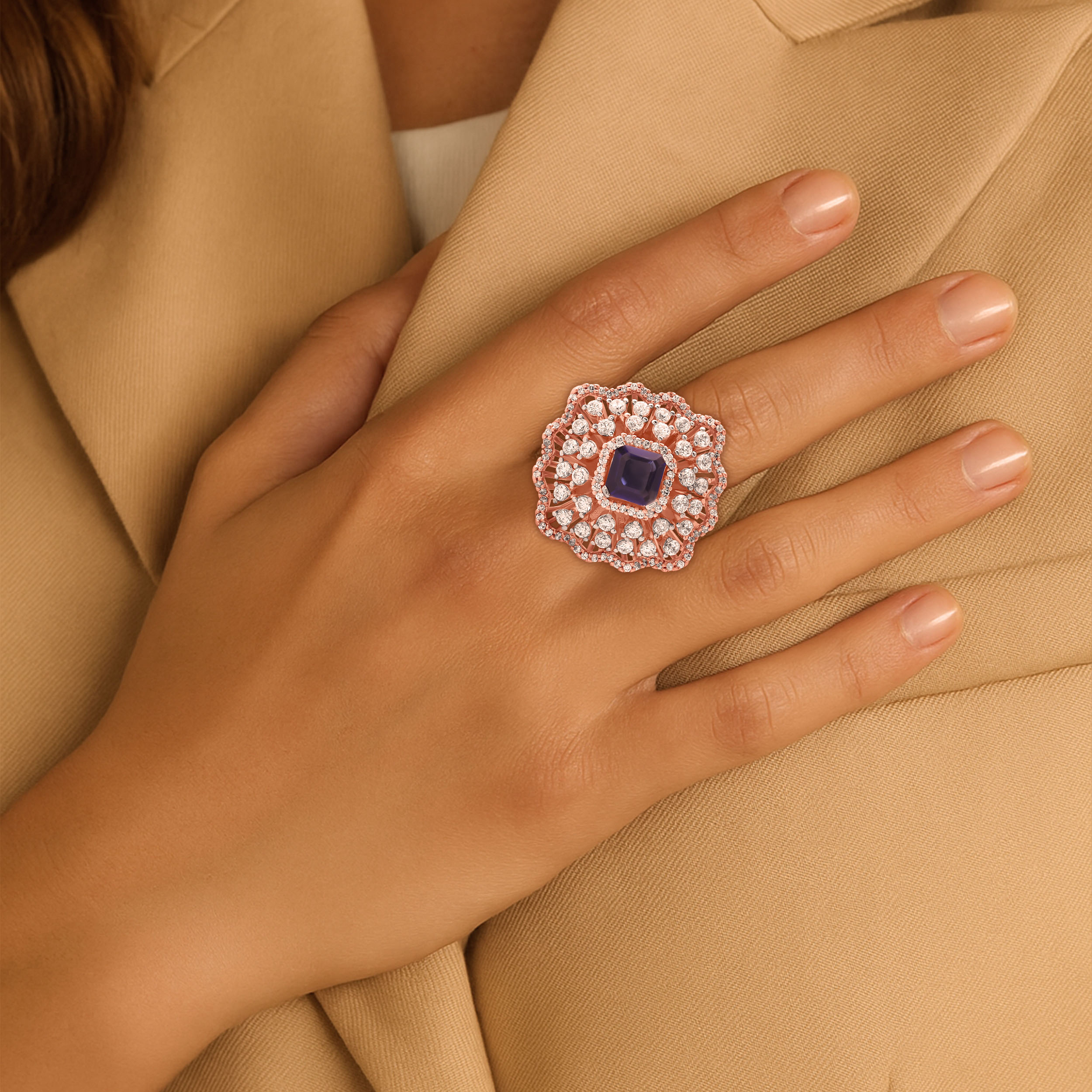 Blue Éternité Diamond Ring - Senco Gold and Diamonds