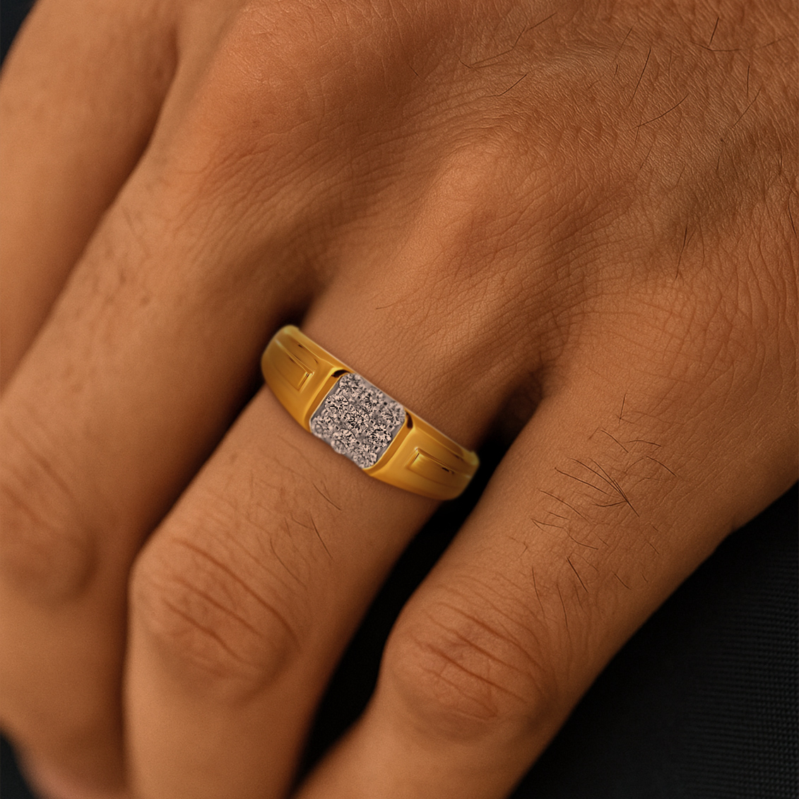 Linear Crest Men’s Diamond Ring - Senco Gold and Diamonds