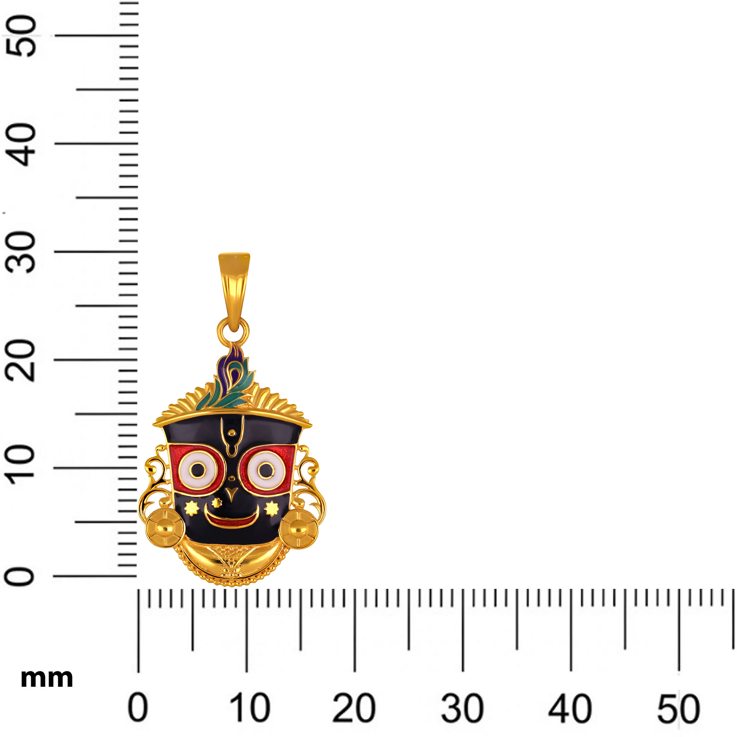 Divine Lord Jagannath Gold Pendant - Senco Gold and Diamonds
