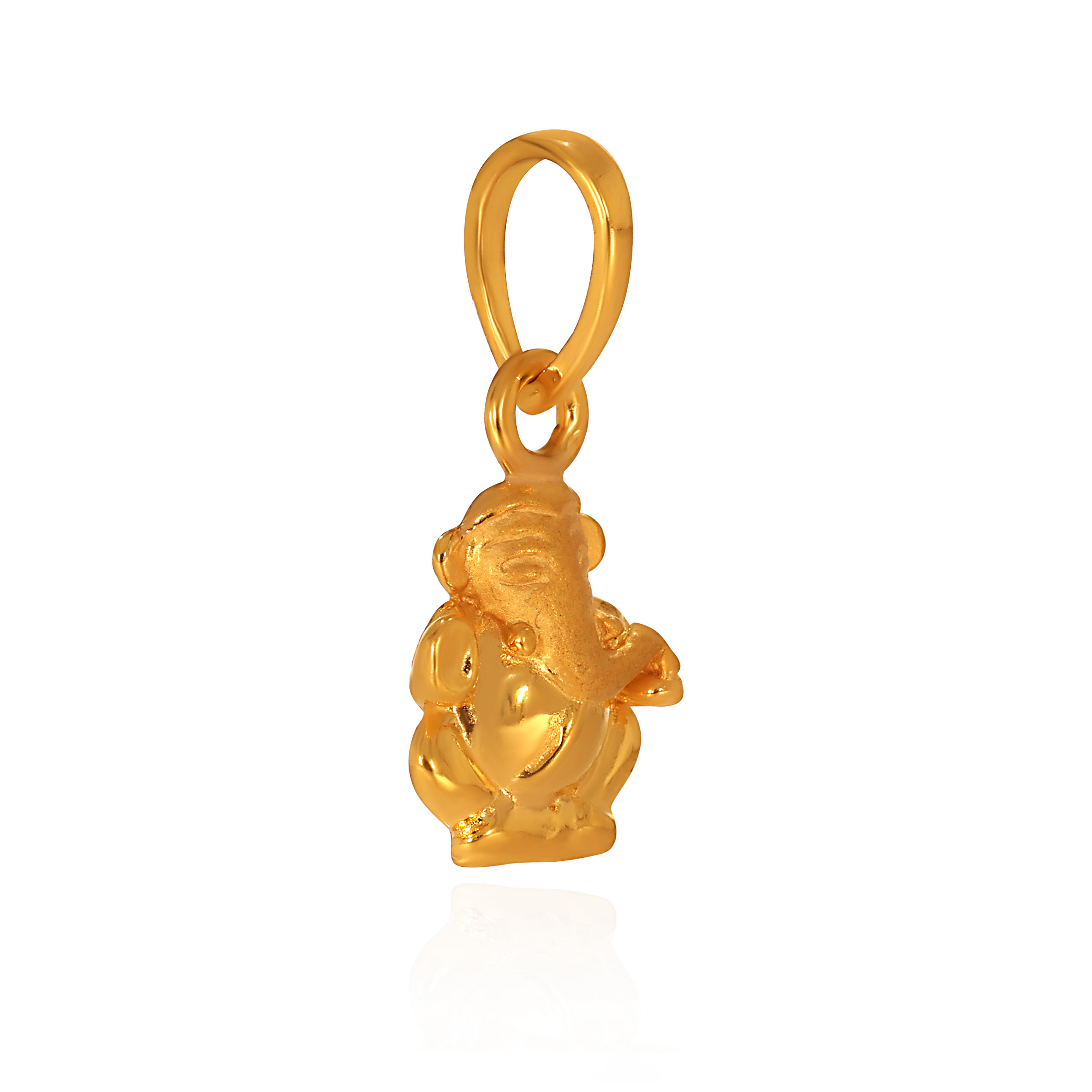 Prosperity Glow Ganesha Gold Pendant - Senco Gold and Diamonds