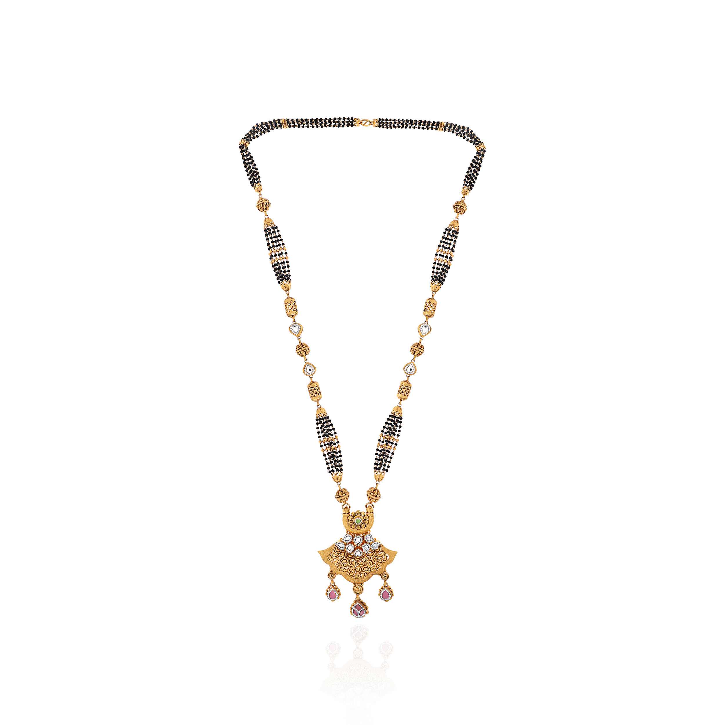 Ornate Kundan Gold Mangalsutra - Senco Gold and Diamonds