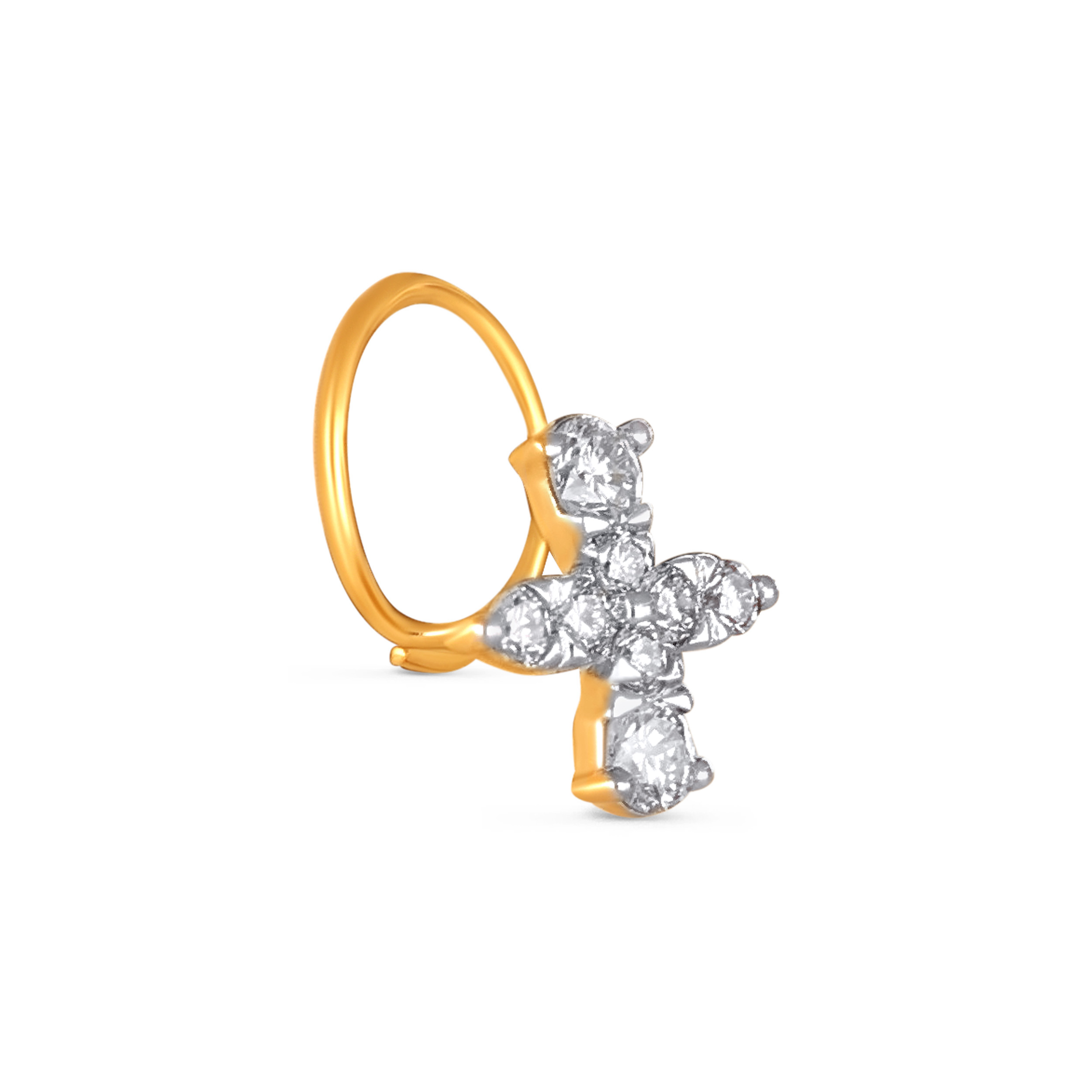 Subtle Brilliance Diamond Nose Pin - Senco Gold and Diamonds