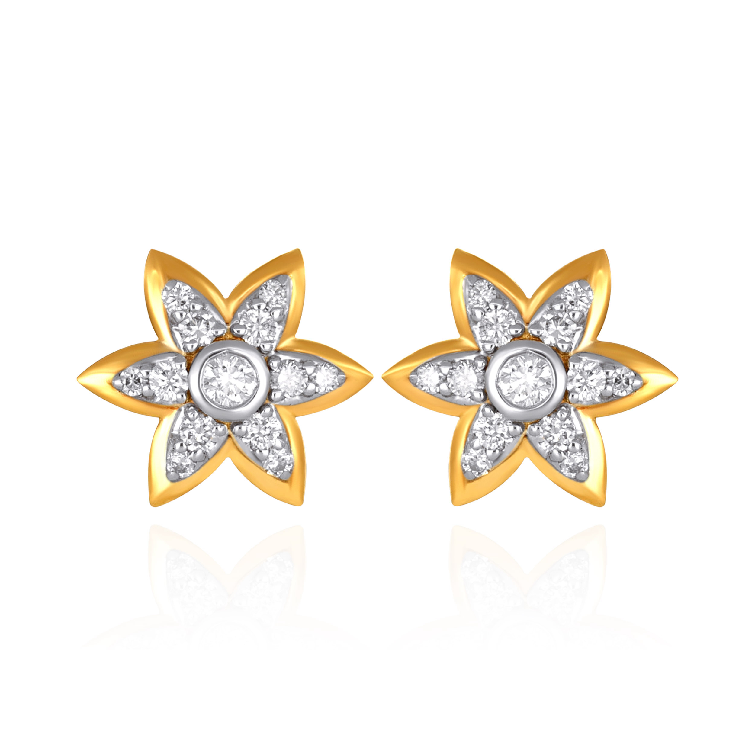 Radiant Flower Diamond Studs - Senco Gold and Diamonds