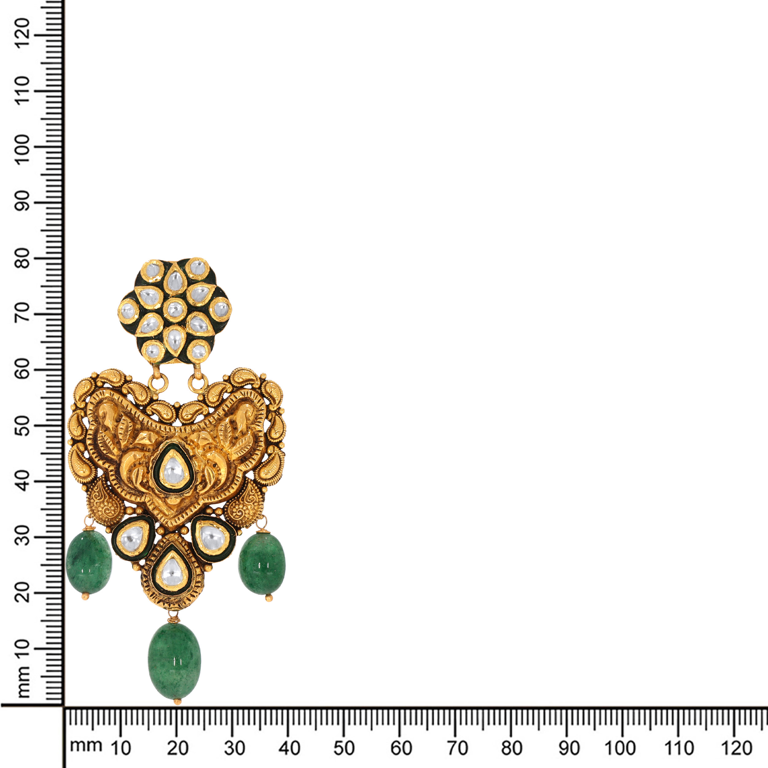 22K Yellow Gold Drop Earrings-GPGN-D000747300 - Senco Gold and Diamonds