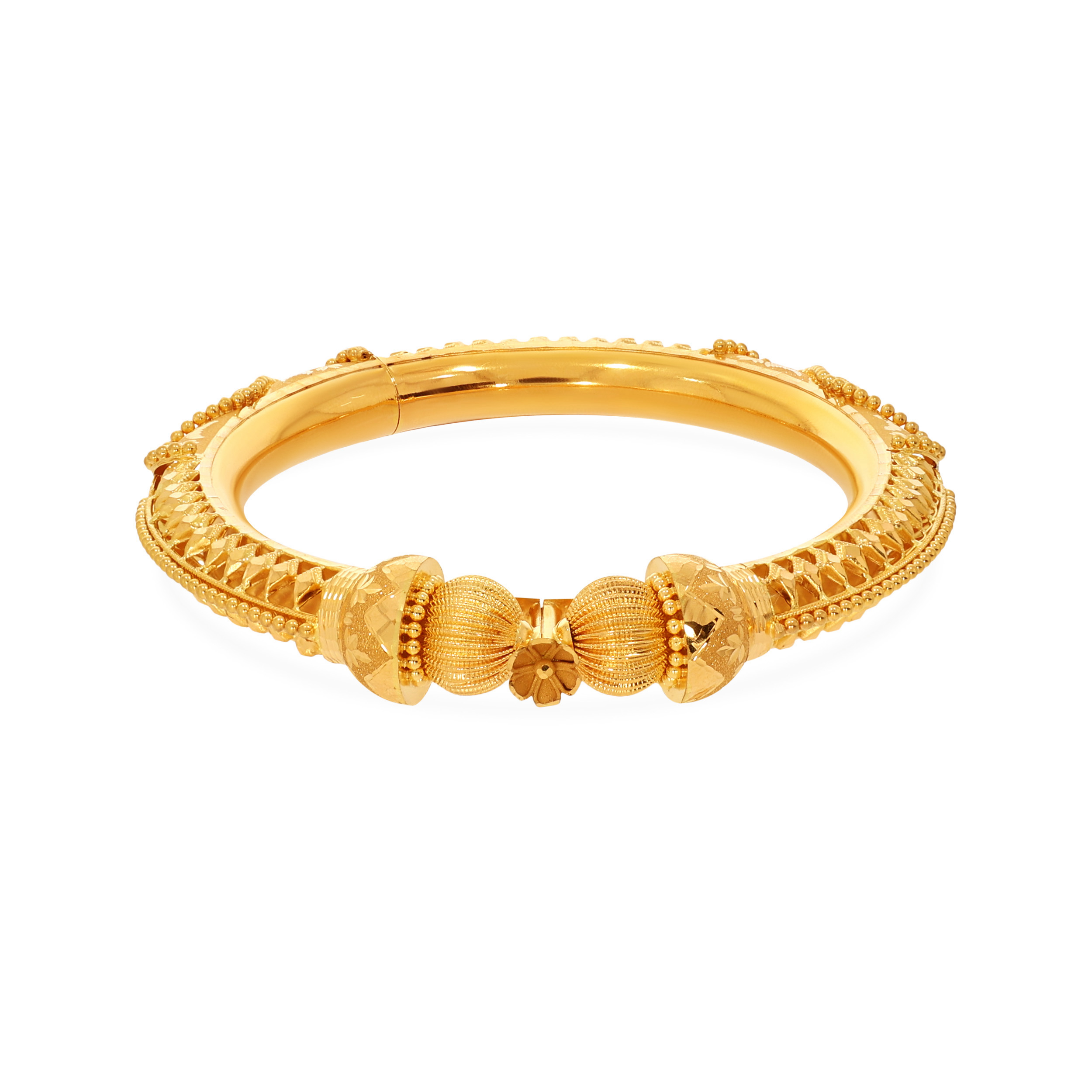 Ethnic Ethos Gold Mukh Bangle - Senco Gold and Diamonds
