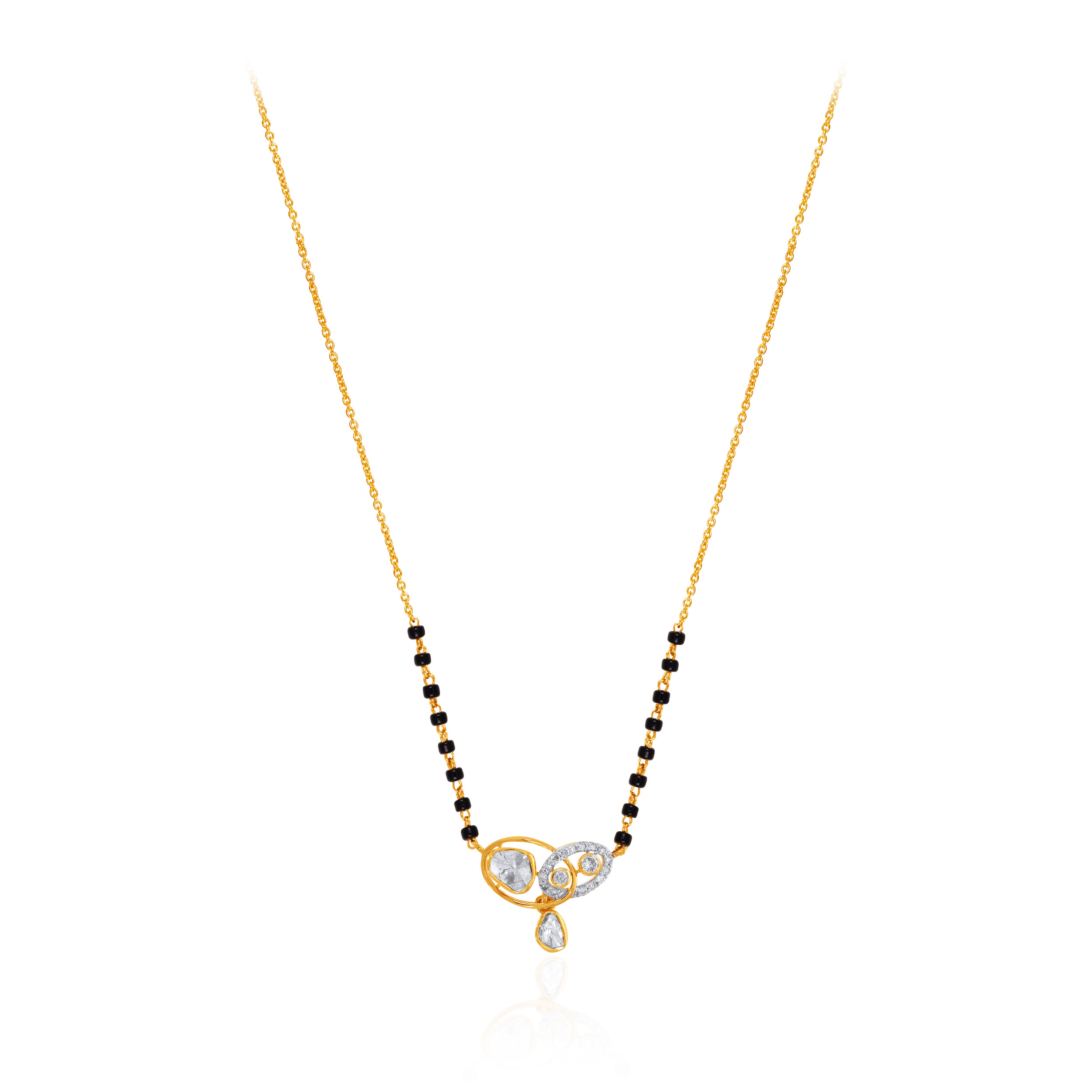 Dual Love Bond Diamond Mangalsutra - Senco Gold and Diamonds