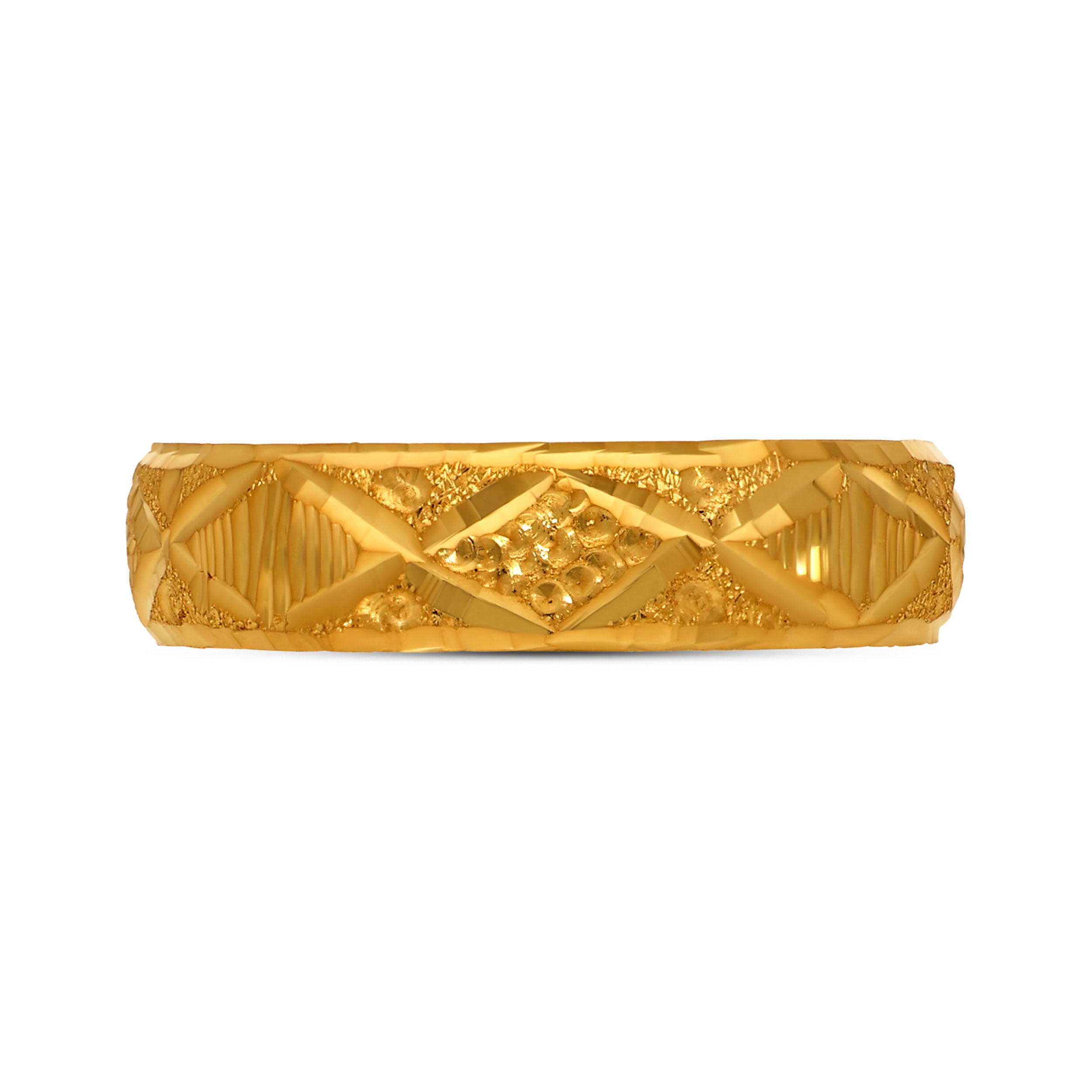 Artisan Carve Men's Gold Band - Senco Gold and Diamonds