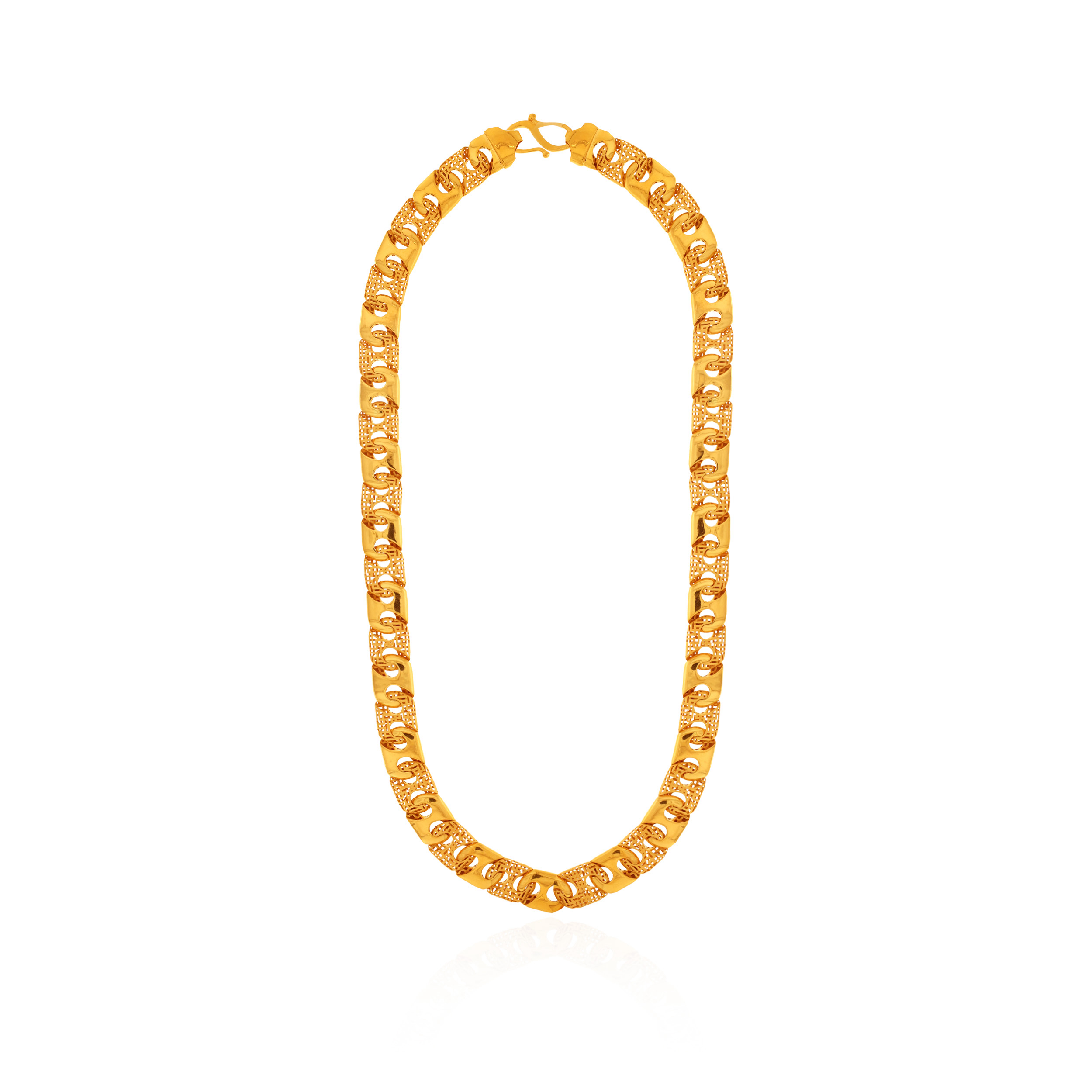Zestful Lattice Men Gold Chain - Senco Gold and Diamonds