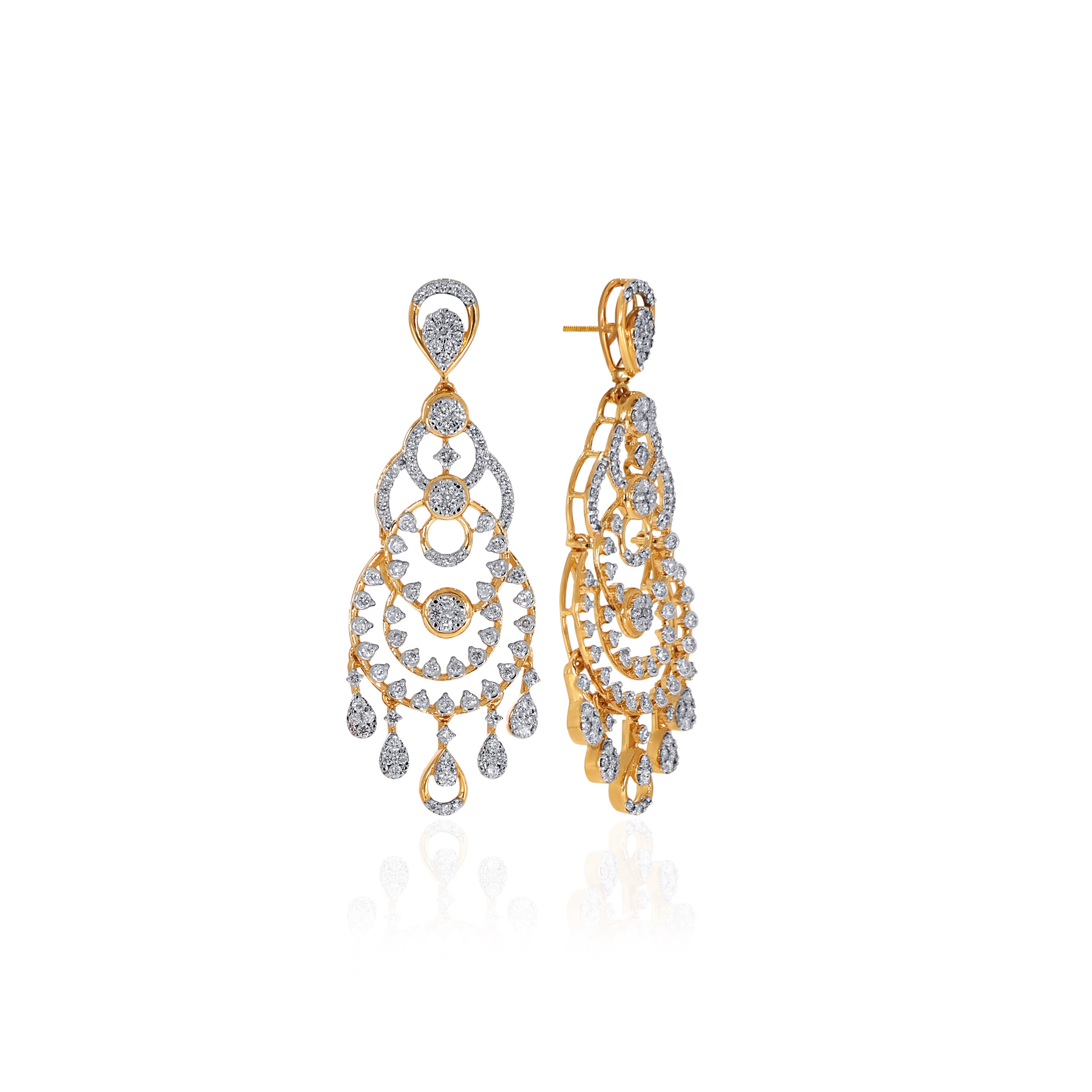 14K Yellow Gold Diamond Earrings-DTGN-D000778971 - Senco Gold and Diamonds