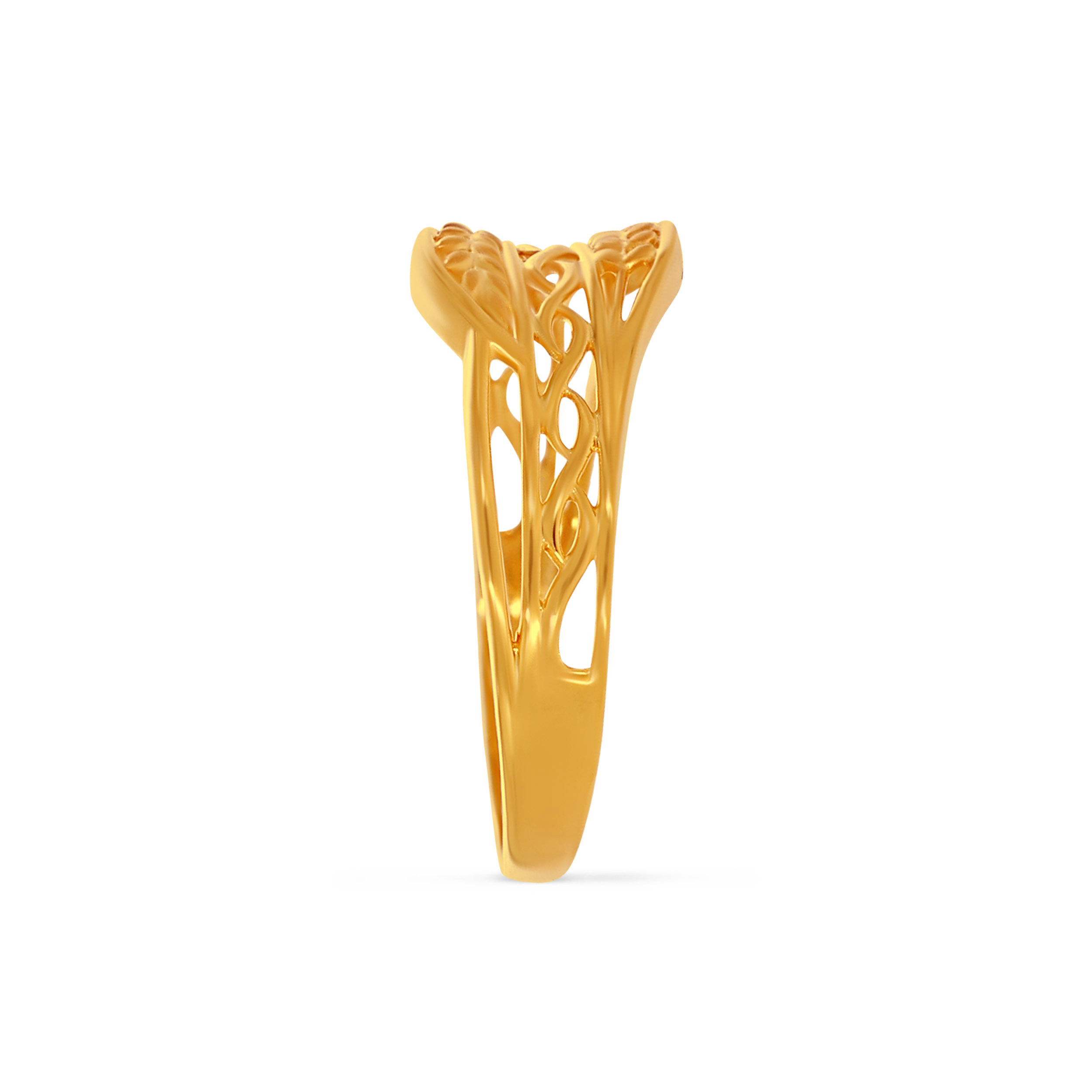 Leafy Serenity Gold Ring - Senco Gold and Diamonds