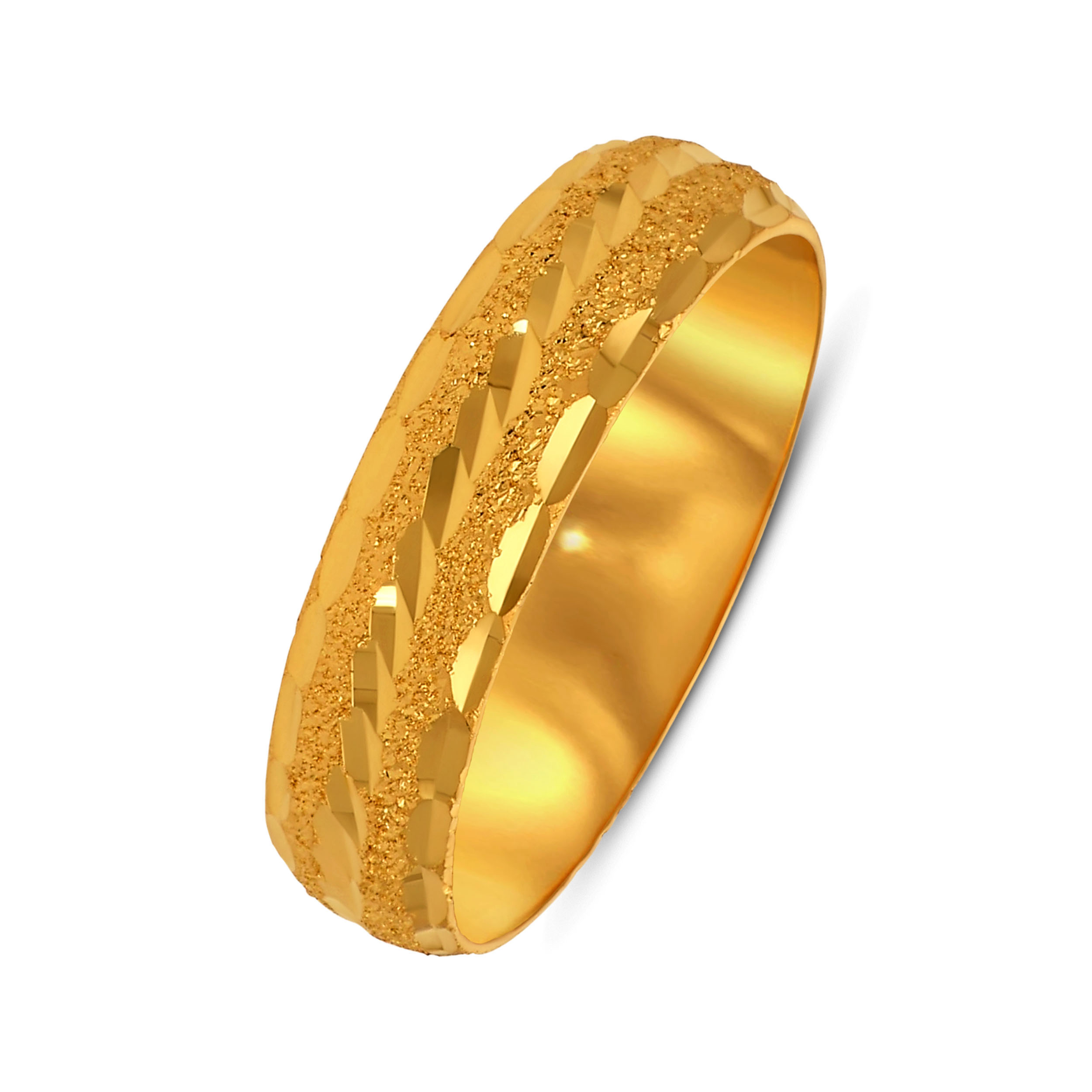 Twin Textured Men's Gold Band - Senco Gold and Diamonds
