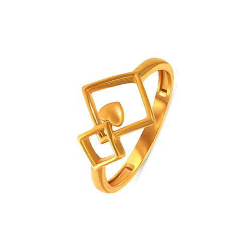 Geometric Harmony Gold Ring - Senco Gold and Diamonds