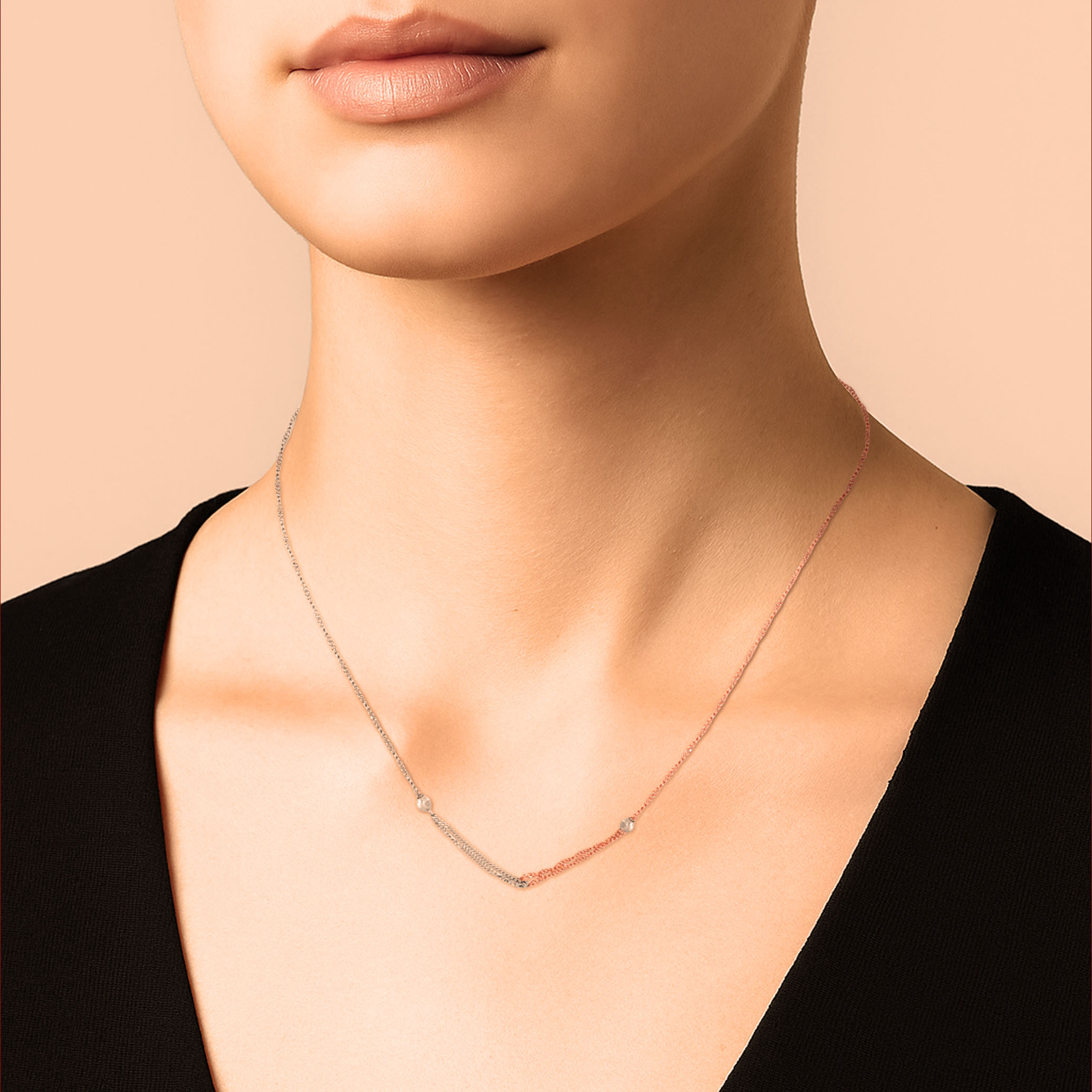 PlushArc Dual Platinum Chain - Senco Gold and Diamonds