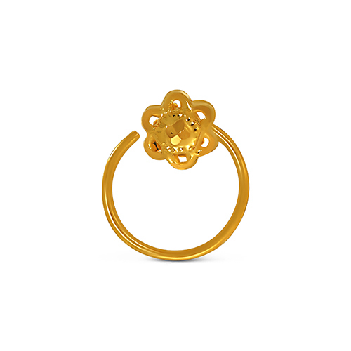 Floral Orb Gold Nosepin - Senco Gold and Diamonds