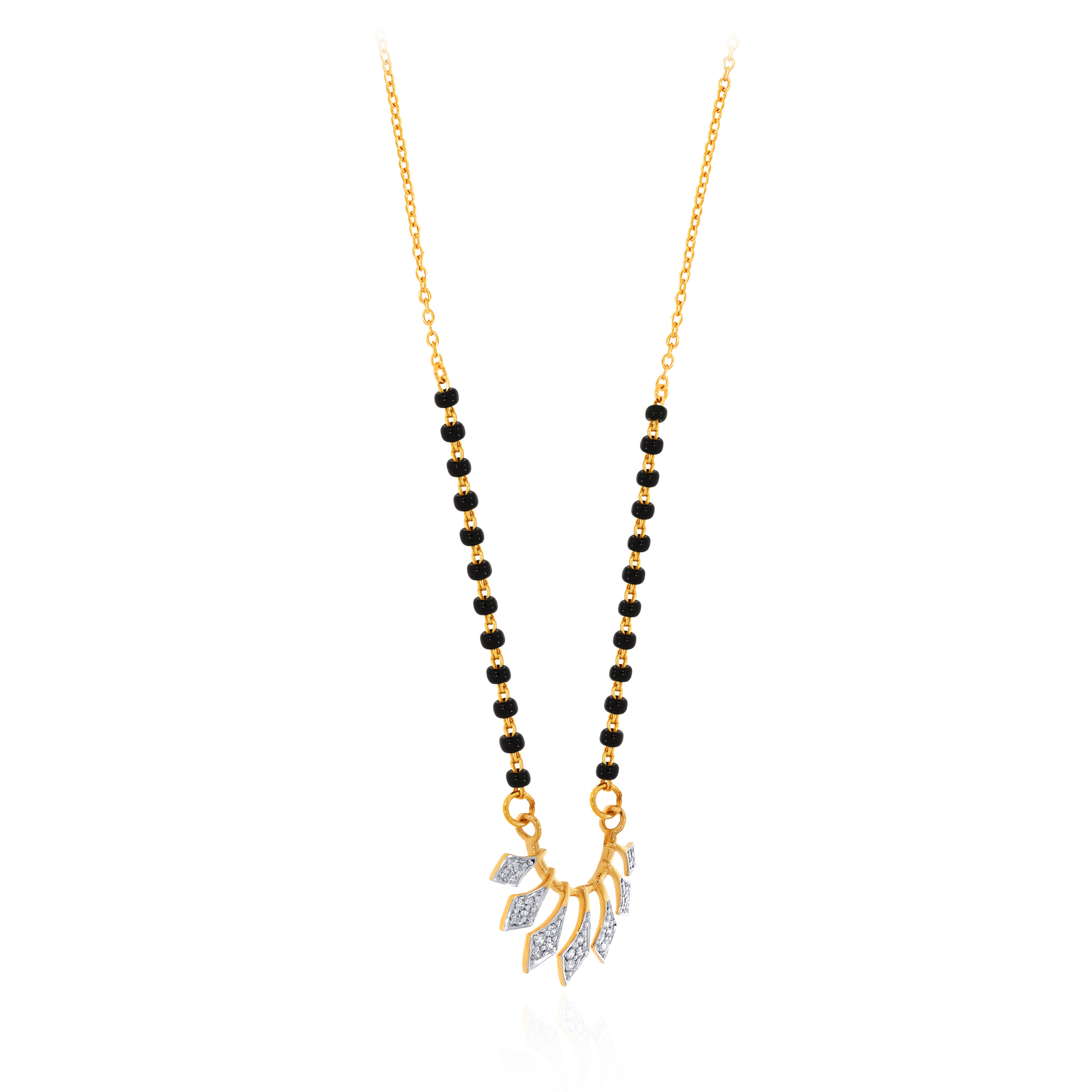 Angular Elegance Diamond Mangalsutra - Senco Gold and Diamonds
