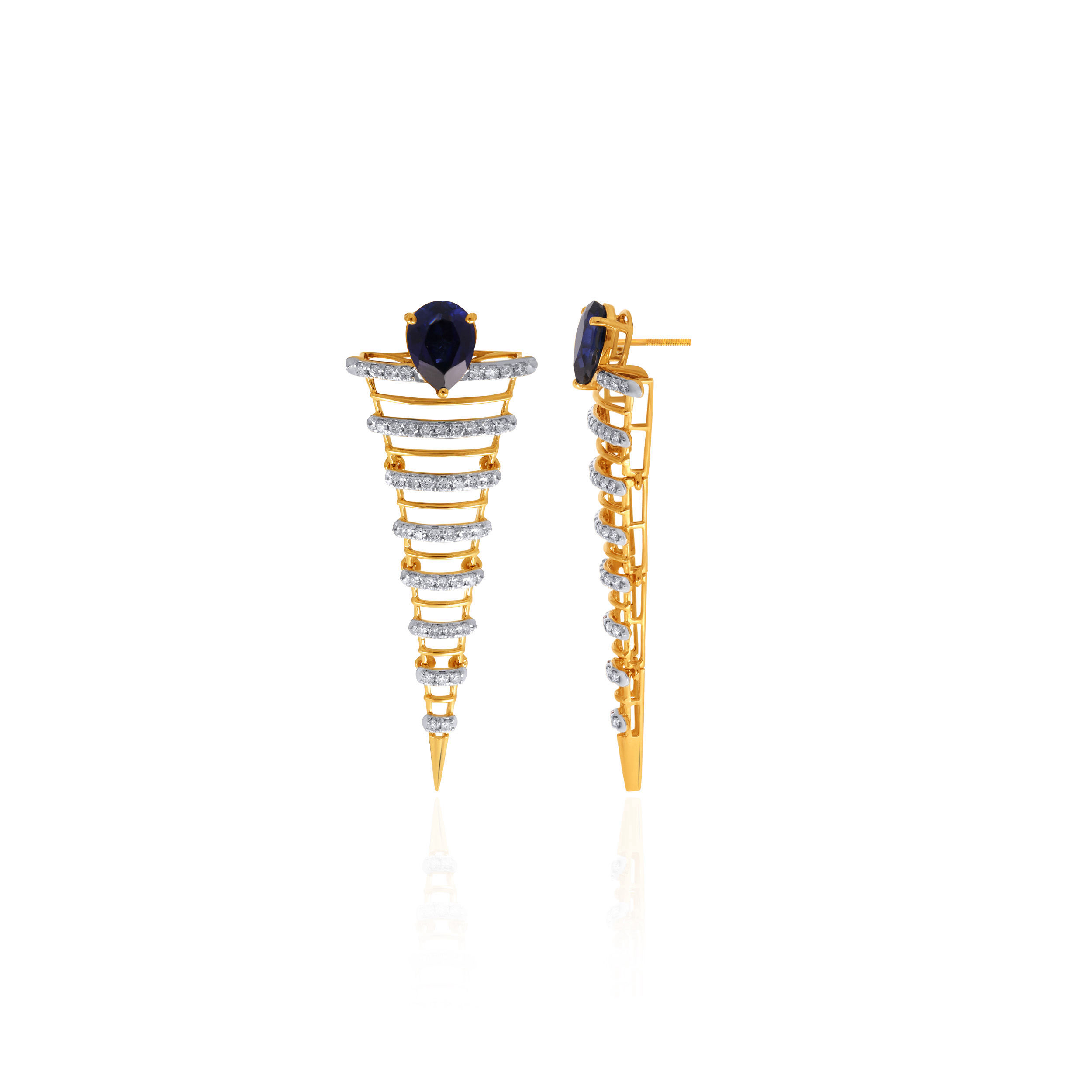Chic Vase Diamond Earrings - Senco Gold and Diamonds