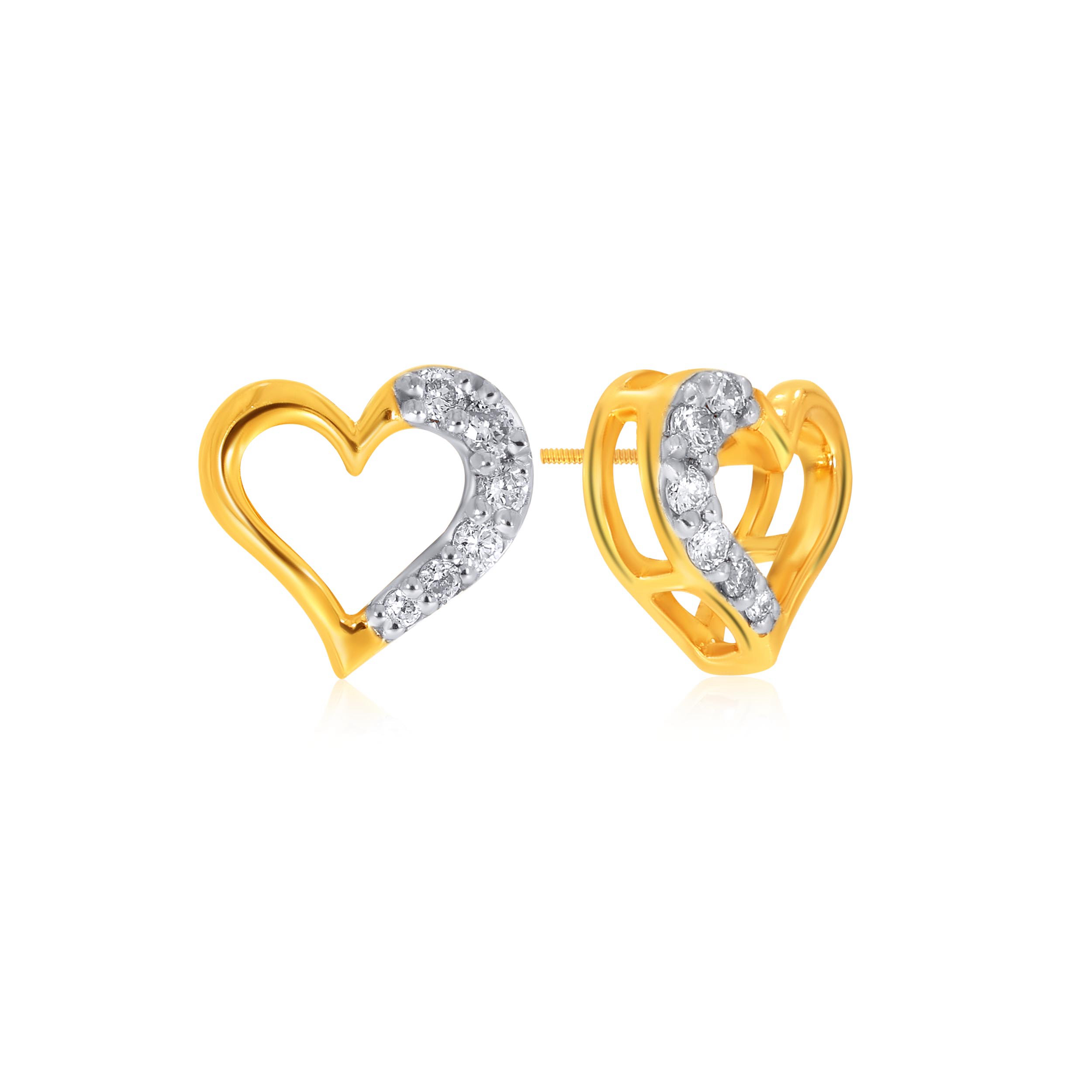 Artistic Sweetheart Diamond Studs - Senco Gold and Diamonds
